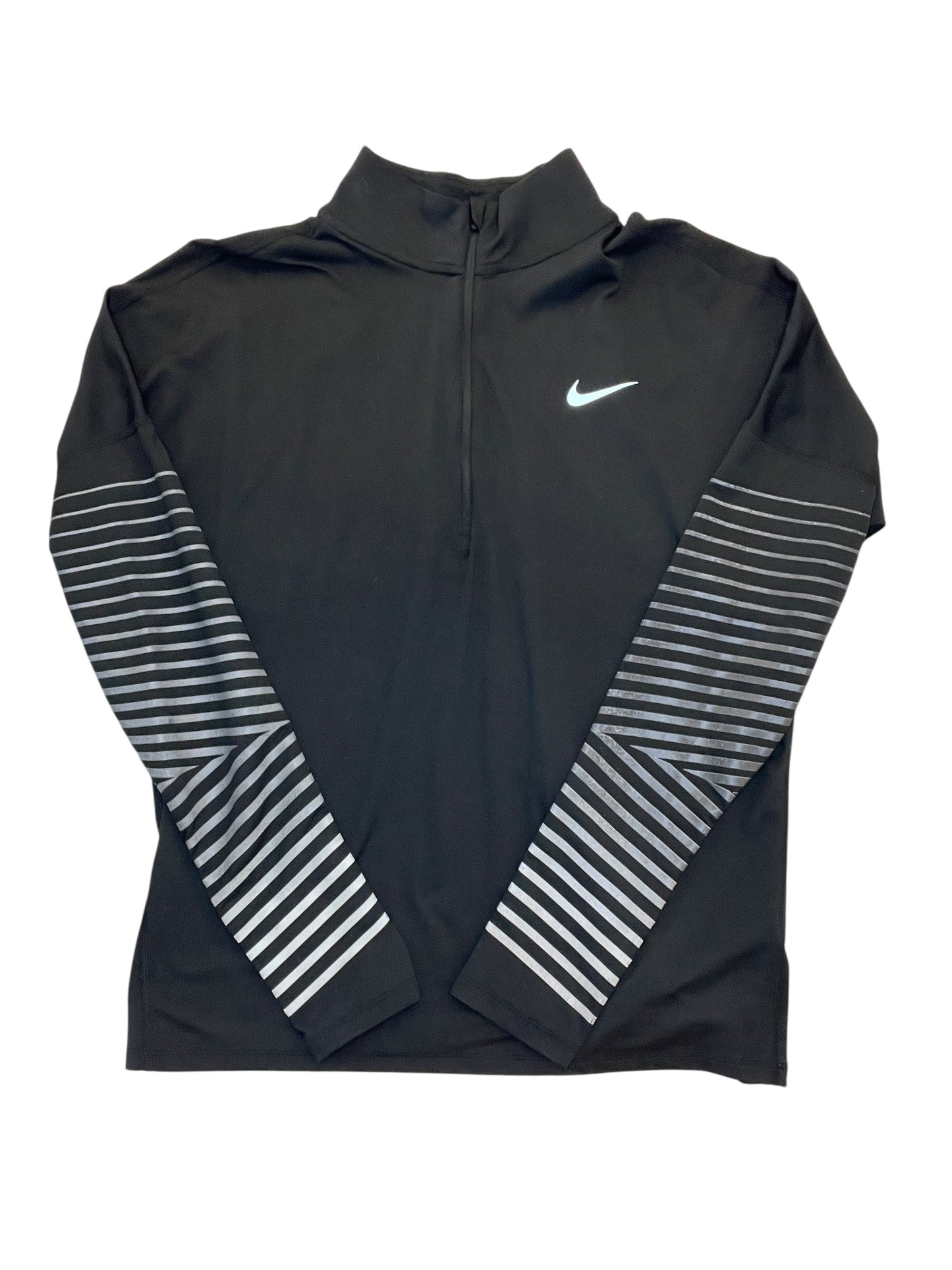 Athletic Top Ls Collar By Nike In Black, Size:L