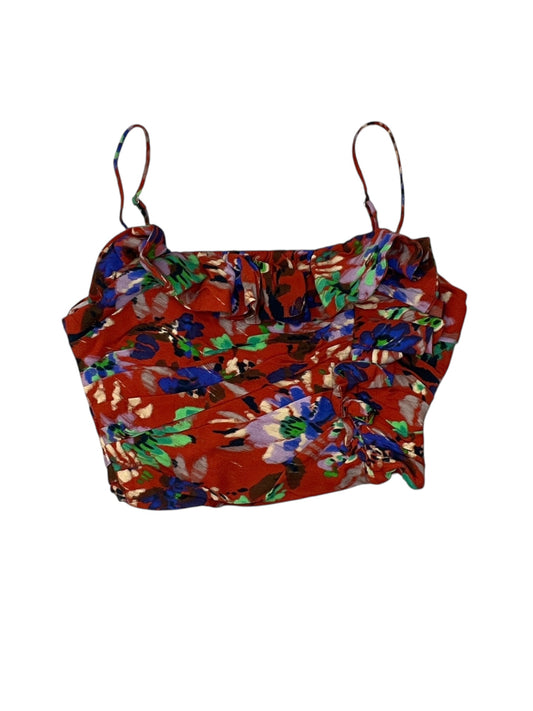 Top Sleeveless By Zara In Red, Size:S