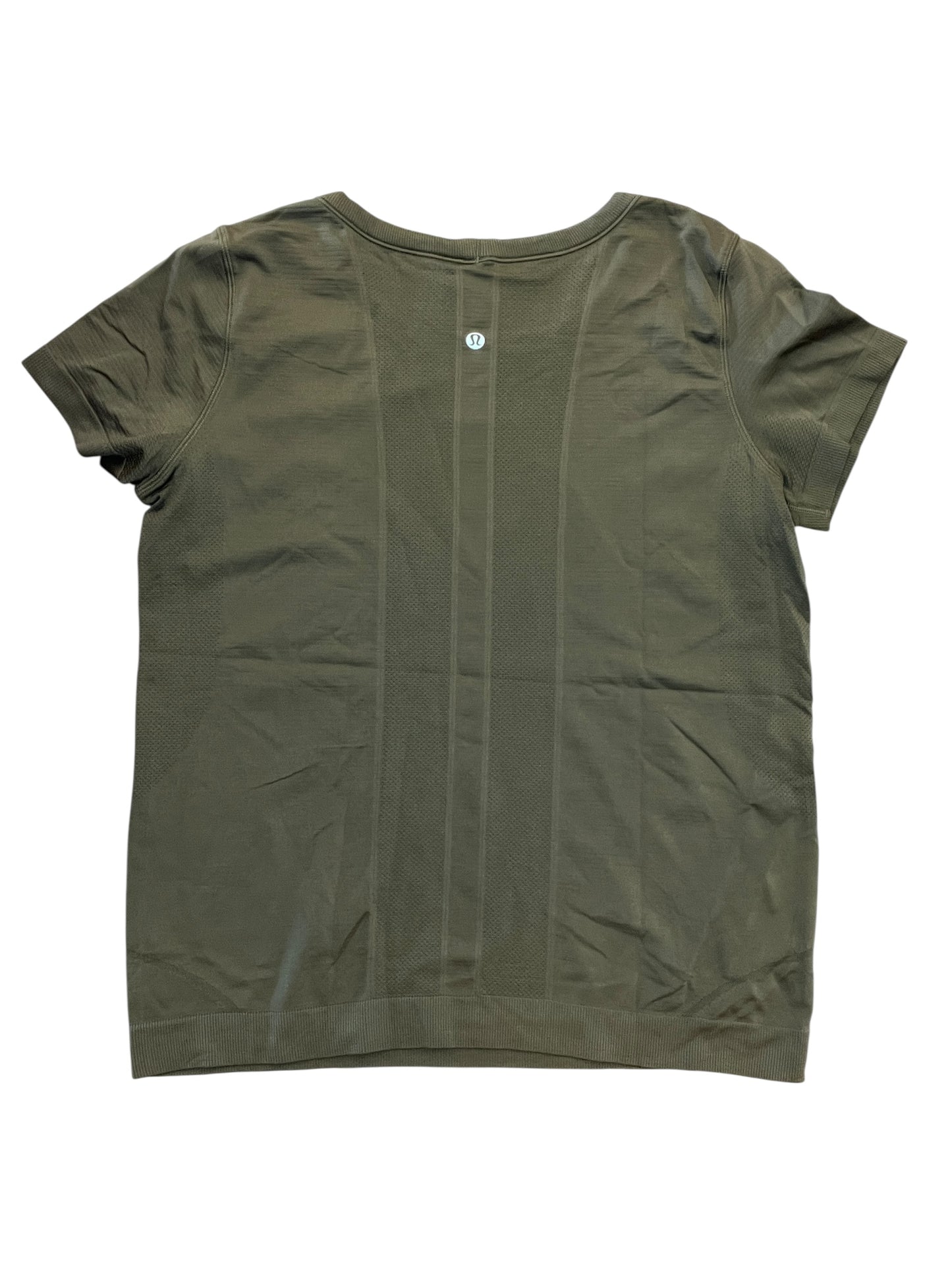 Athletic Top Ss By Lululemon In Green, Size:L