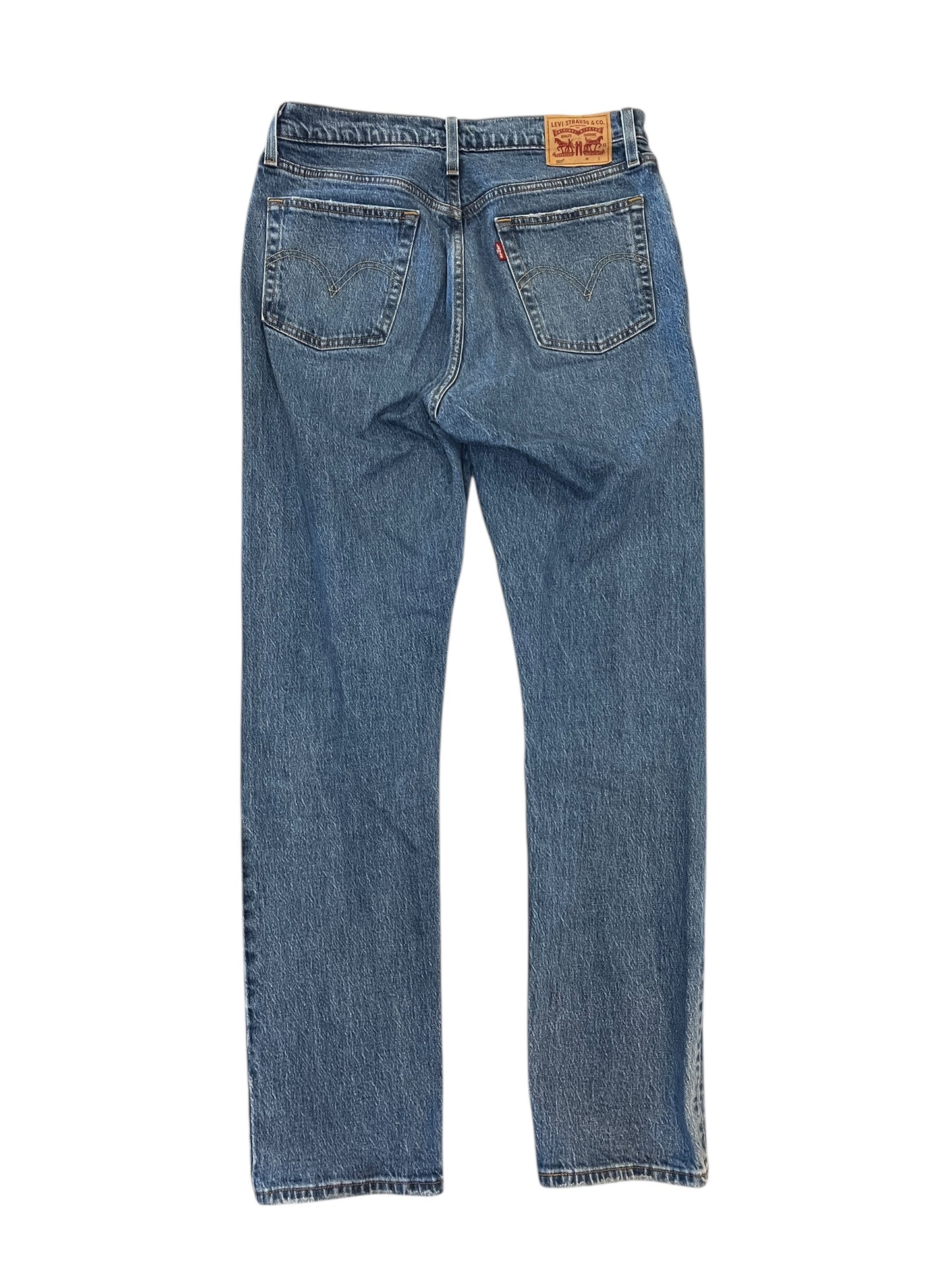 Jeans Straight By Levis In Blue Denim, Size:8
