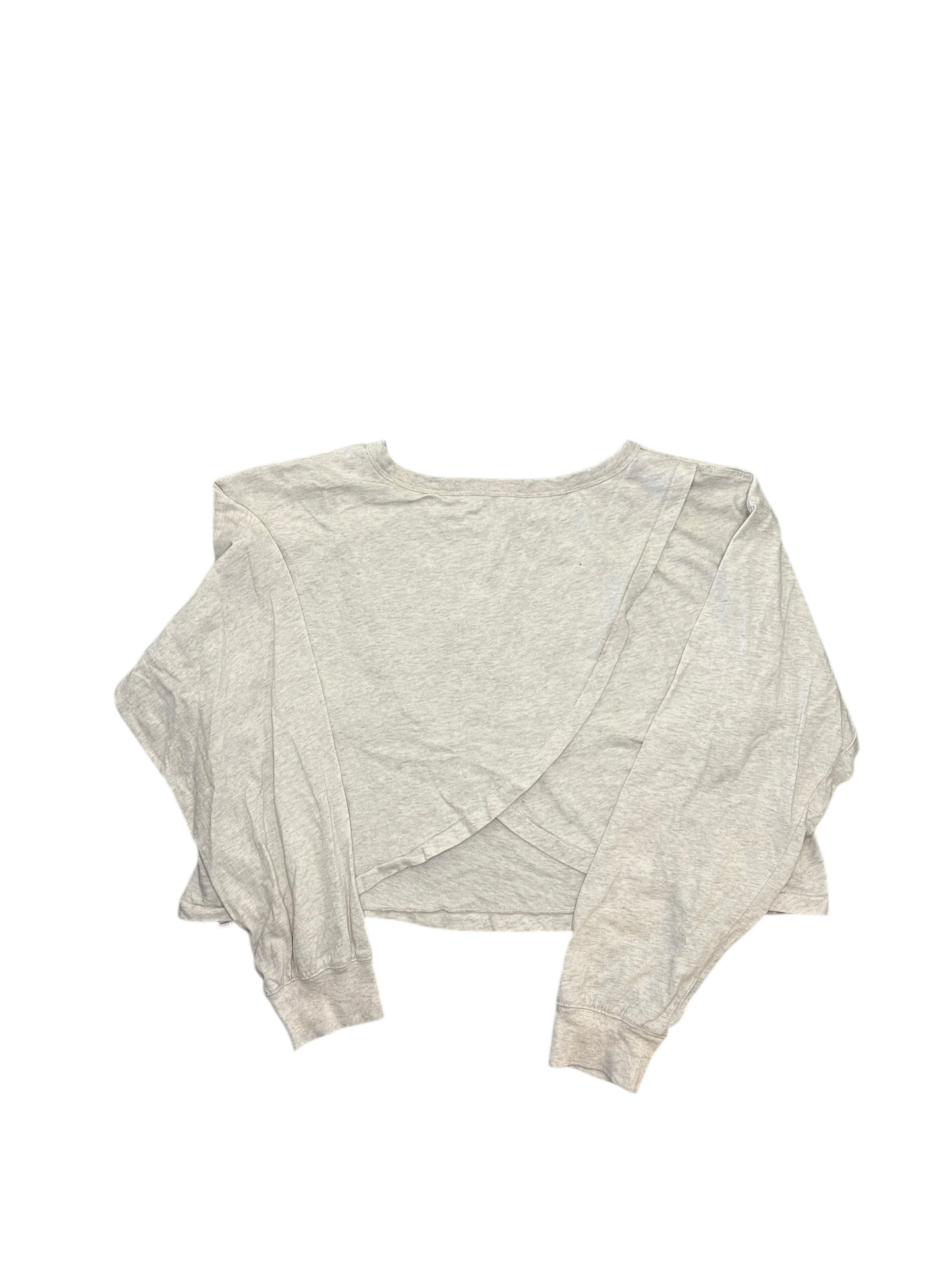 Athletic Top Ls Crewneck By Fabletics In Grey, Size:L