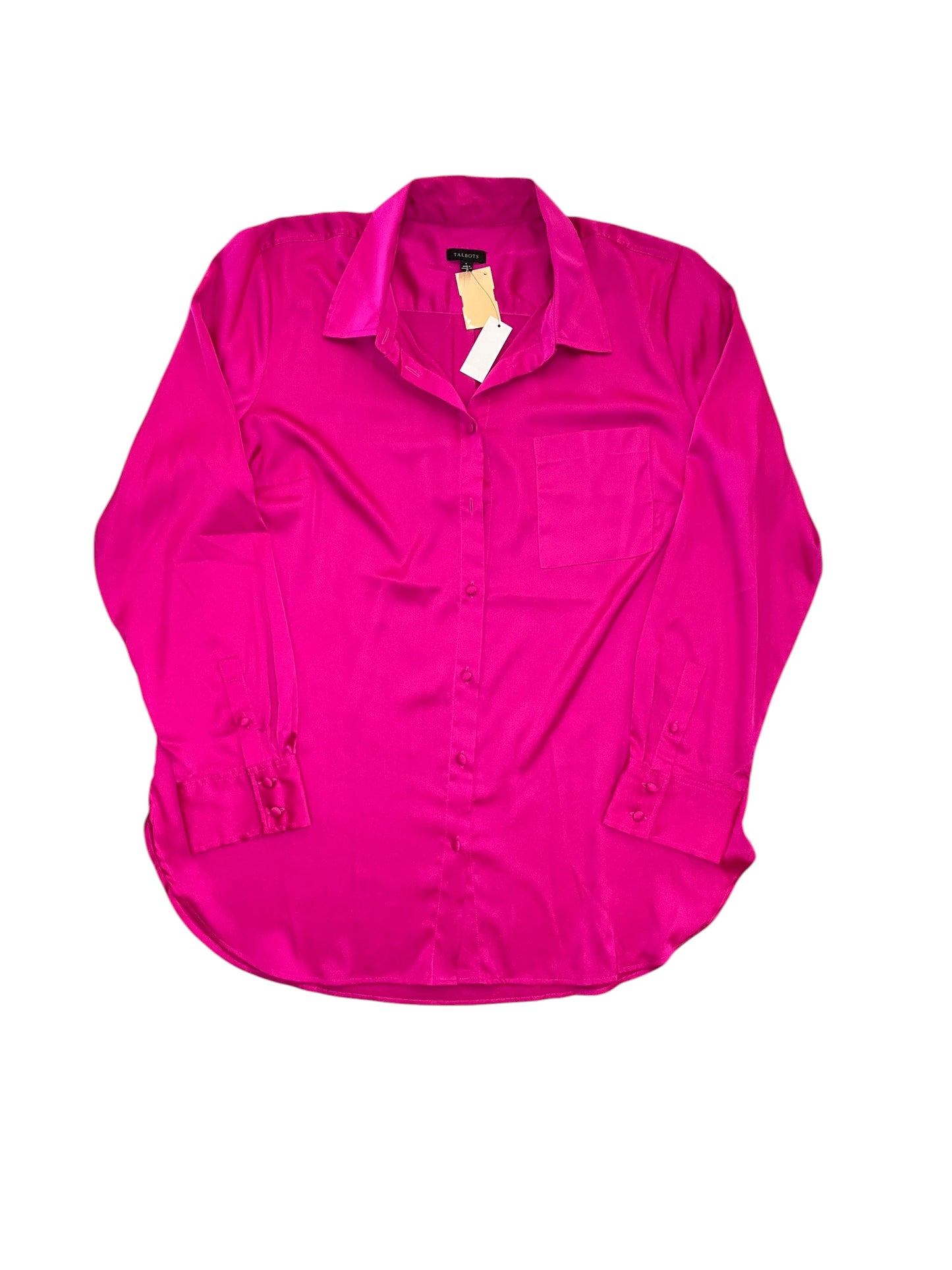Blouse Ls By Talbots In Pink, Size:L