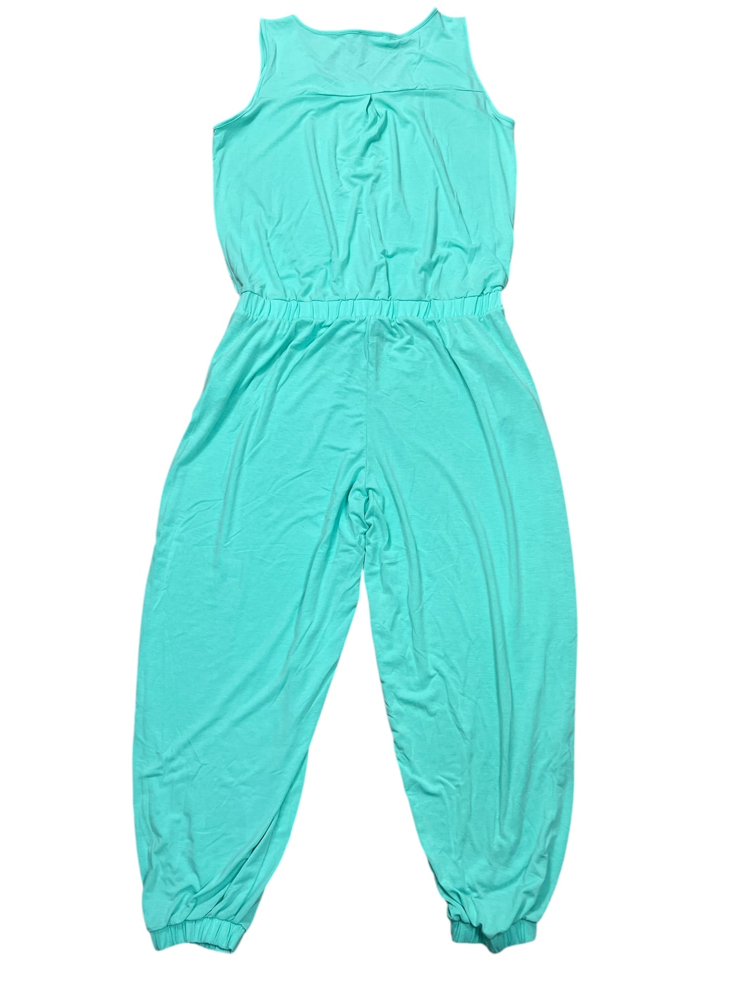 Jumpsuit By Zenana Outfitters In Blue, Size:2X