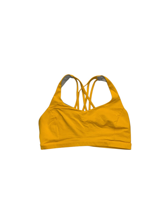 Athletic Bra By Lululemon In Yellow, Size:M