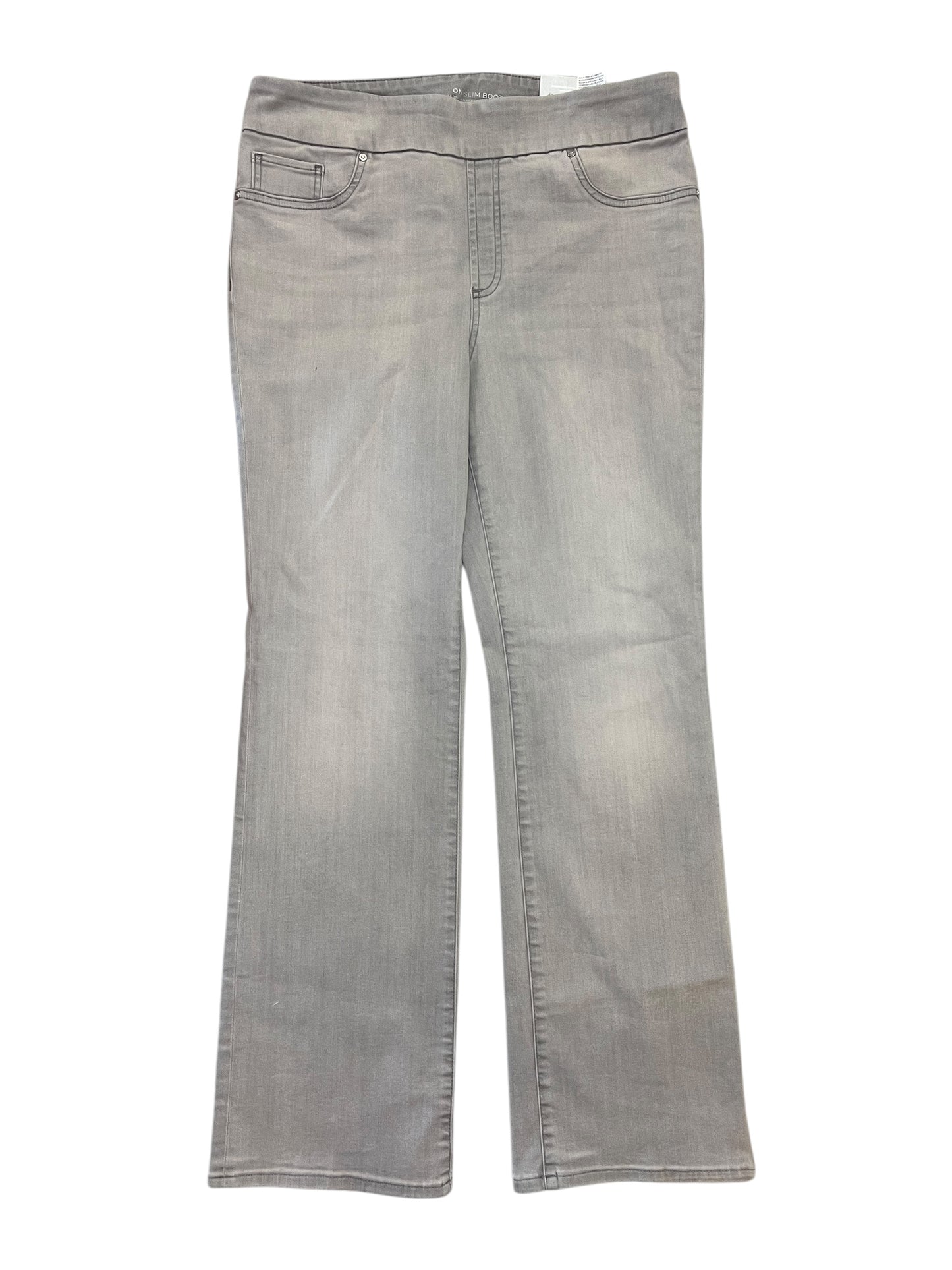 Jeans Boot Cut By Chicos In Grey Denim, Size:10