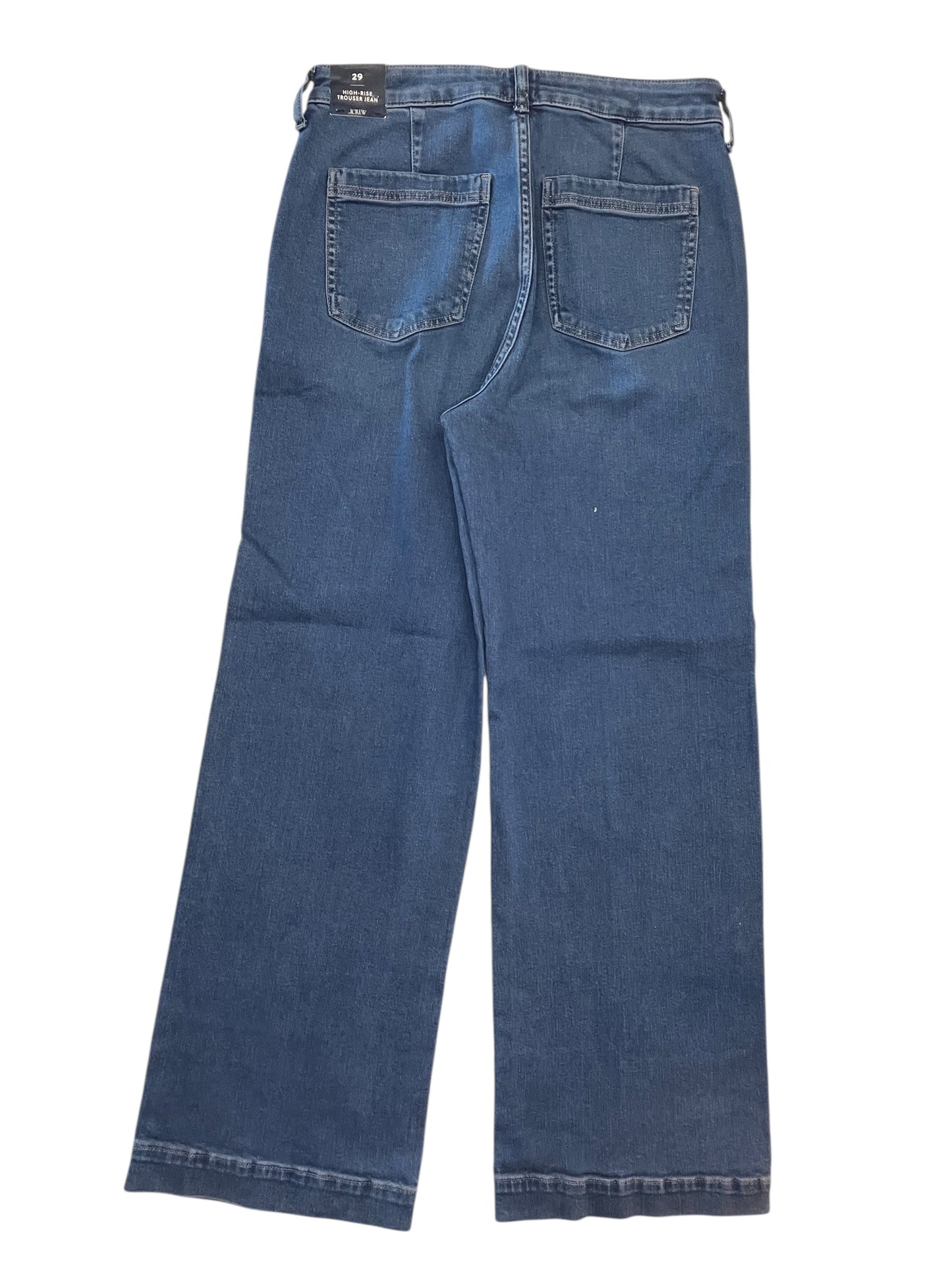Jeans Wide Leg By J. Crew In Blue Denim, Size:8