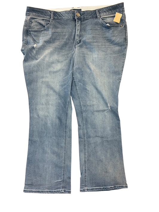Jeans Straight By Democracy In Blue Denim, Size:22