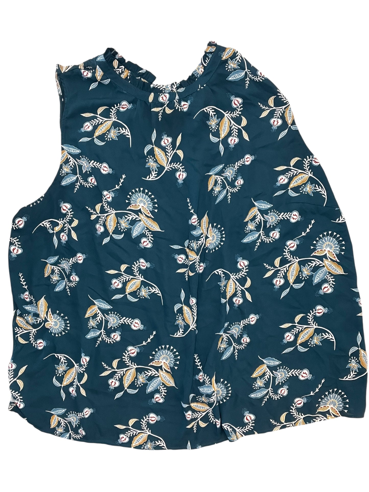 Blouse Sleeveless By Loft In Blue, Size:4X