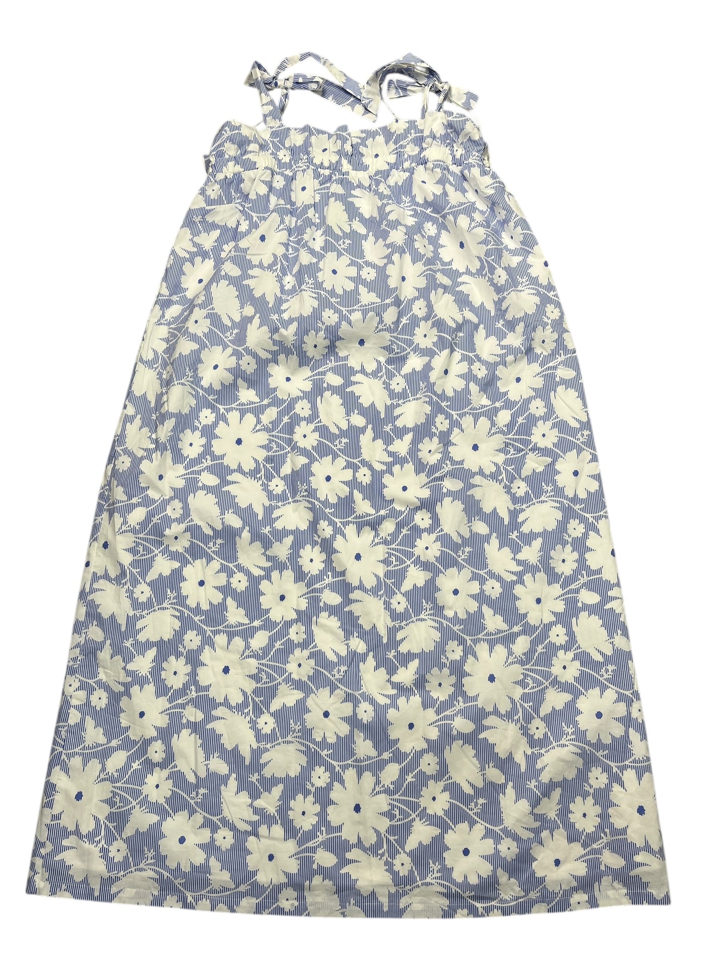 Dress Casual Maxi By Sugar Lips In Blue & White, Size:L