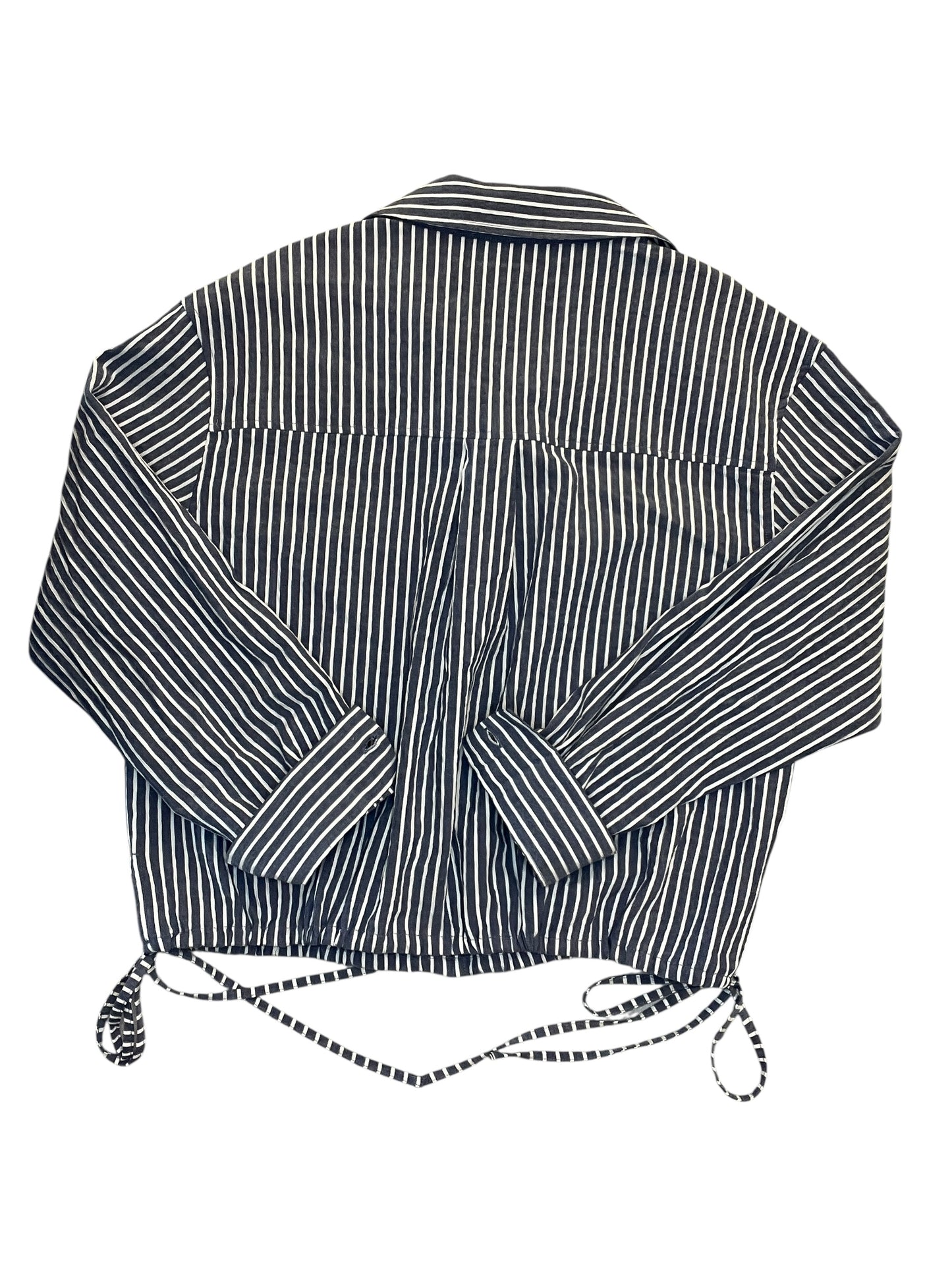 Blouse Ls By Evereve In Striped Pattern, Size:Xs