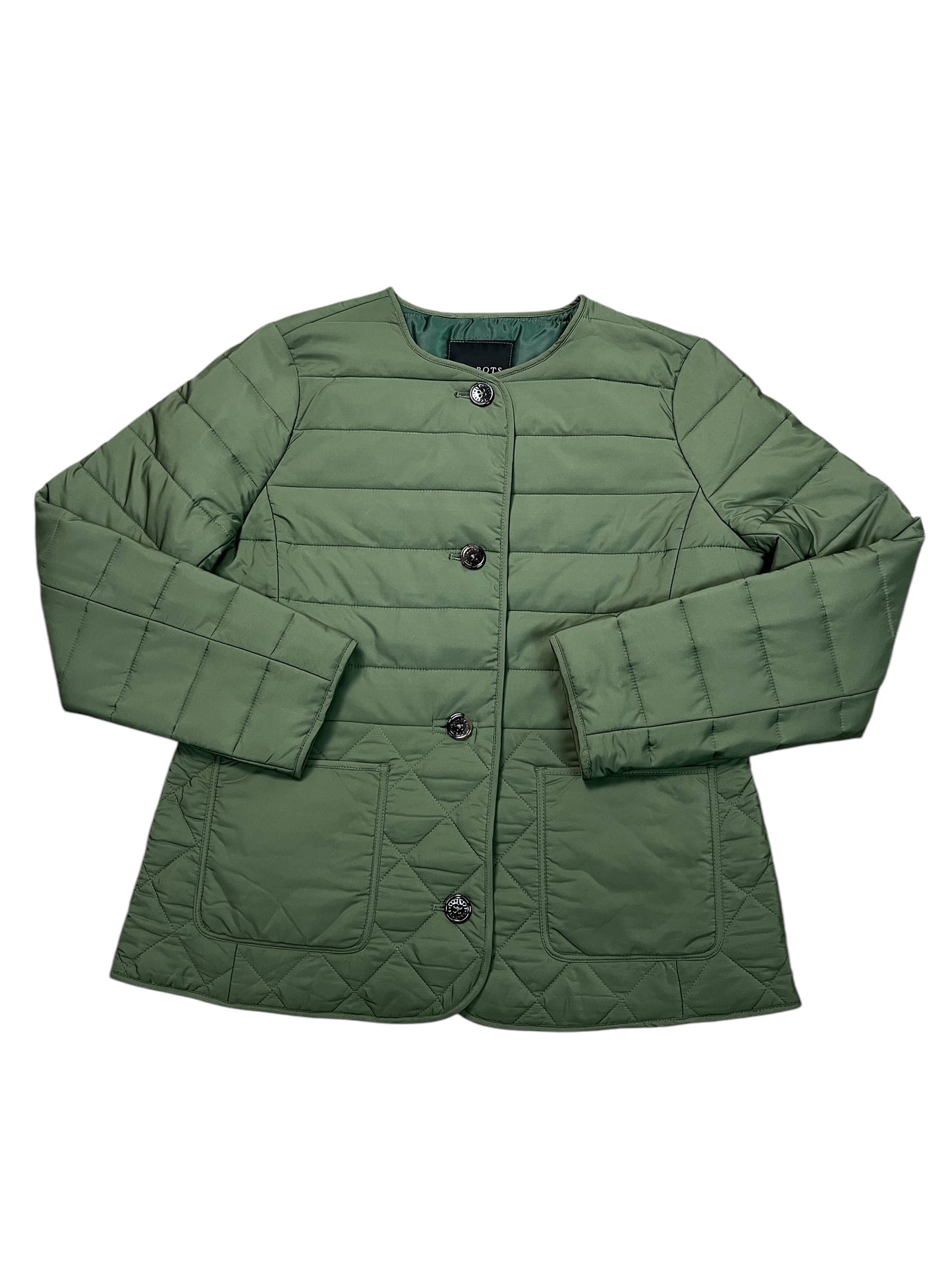 Jacket Puffer & Quilted By Talbots In Green, Size:M