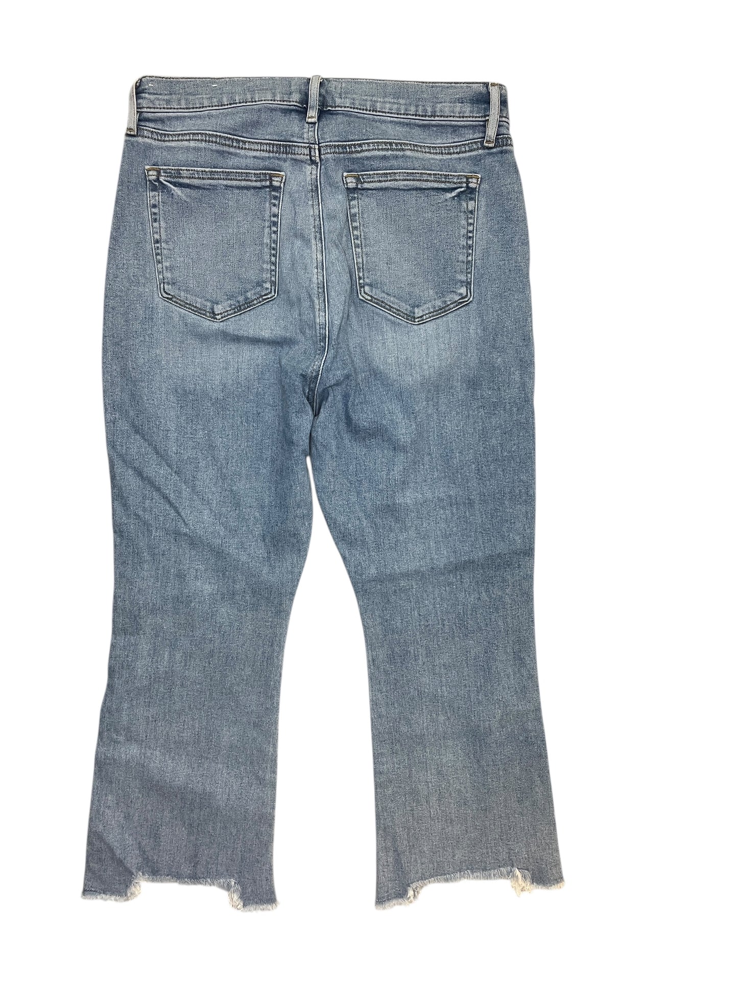 Jeans Cropped By Loft In Blue Denim, Size:12