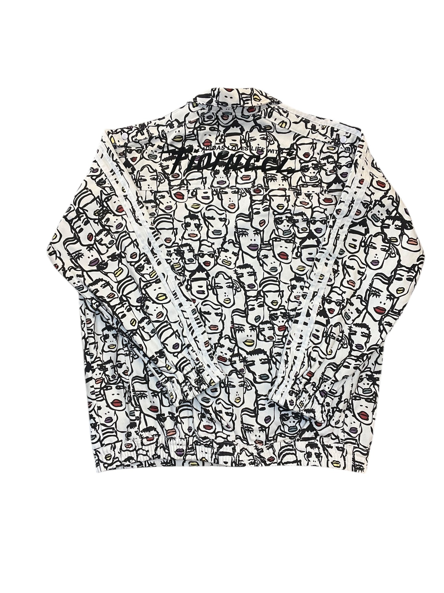 Jacket Denim By Adidas In White, Size:M