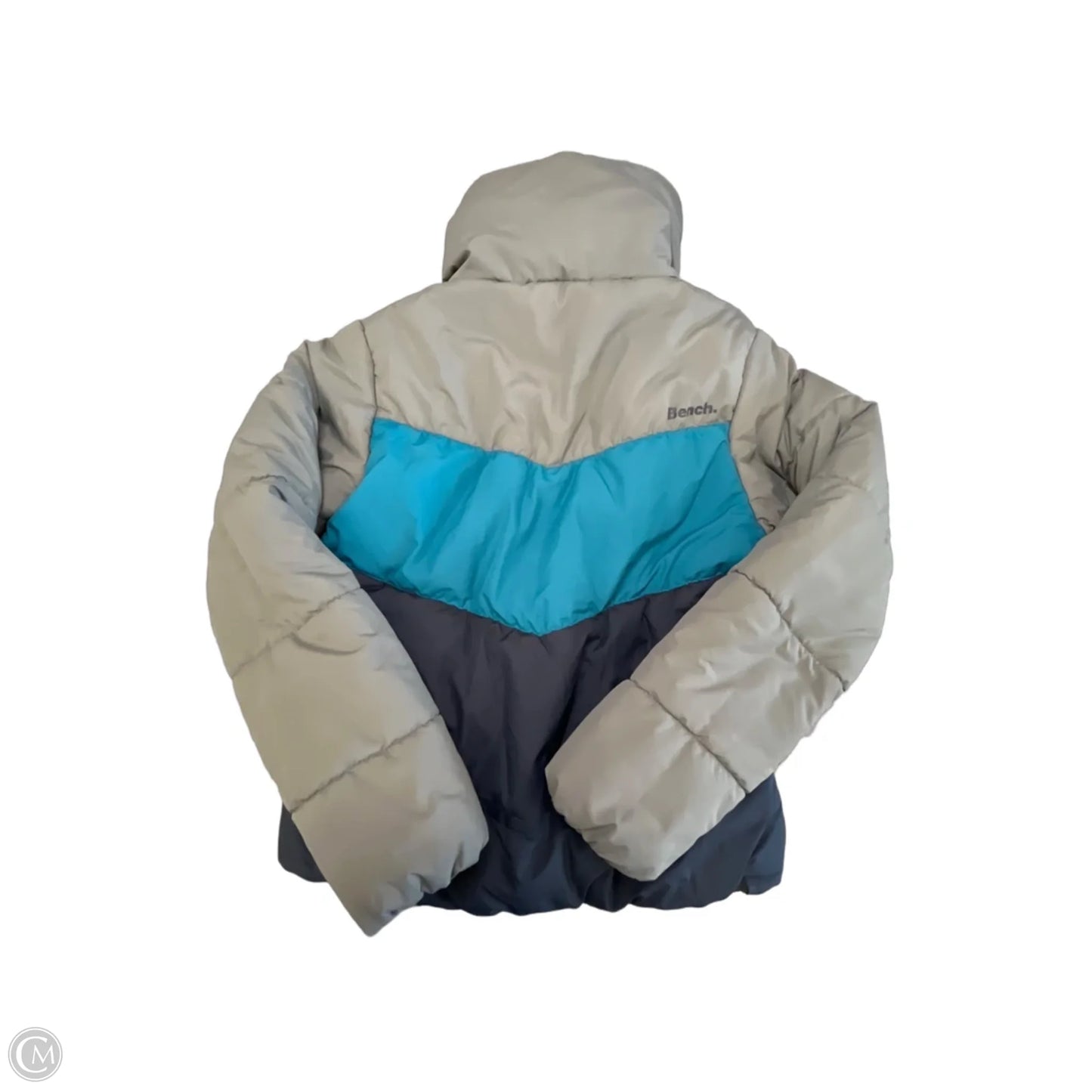 Coat Puffer & Quilted By Clothes Mentor In Blue & Grey, Size: L