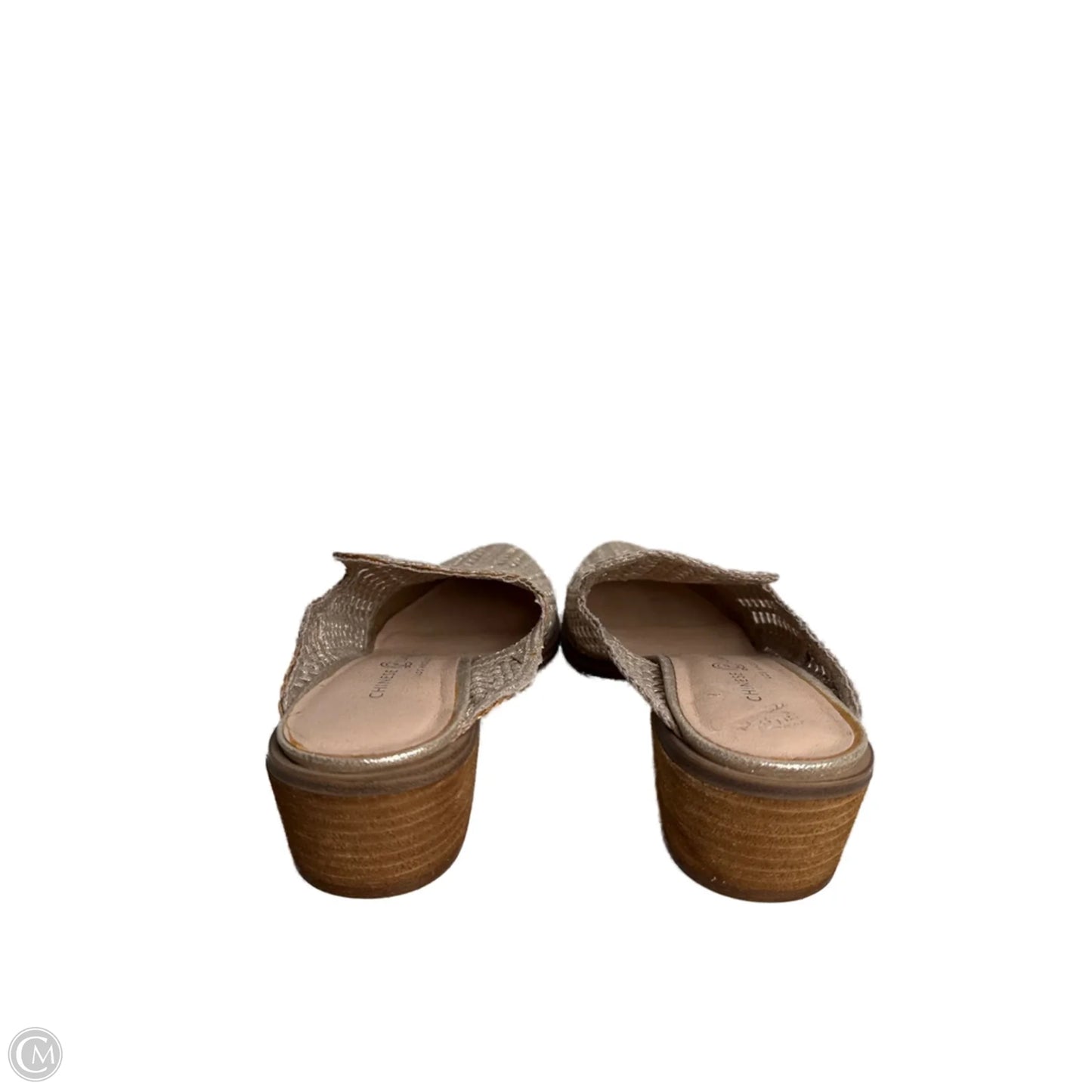 Shoes Heels Block By Chinese Laundry In Gold, Size: 7.5