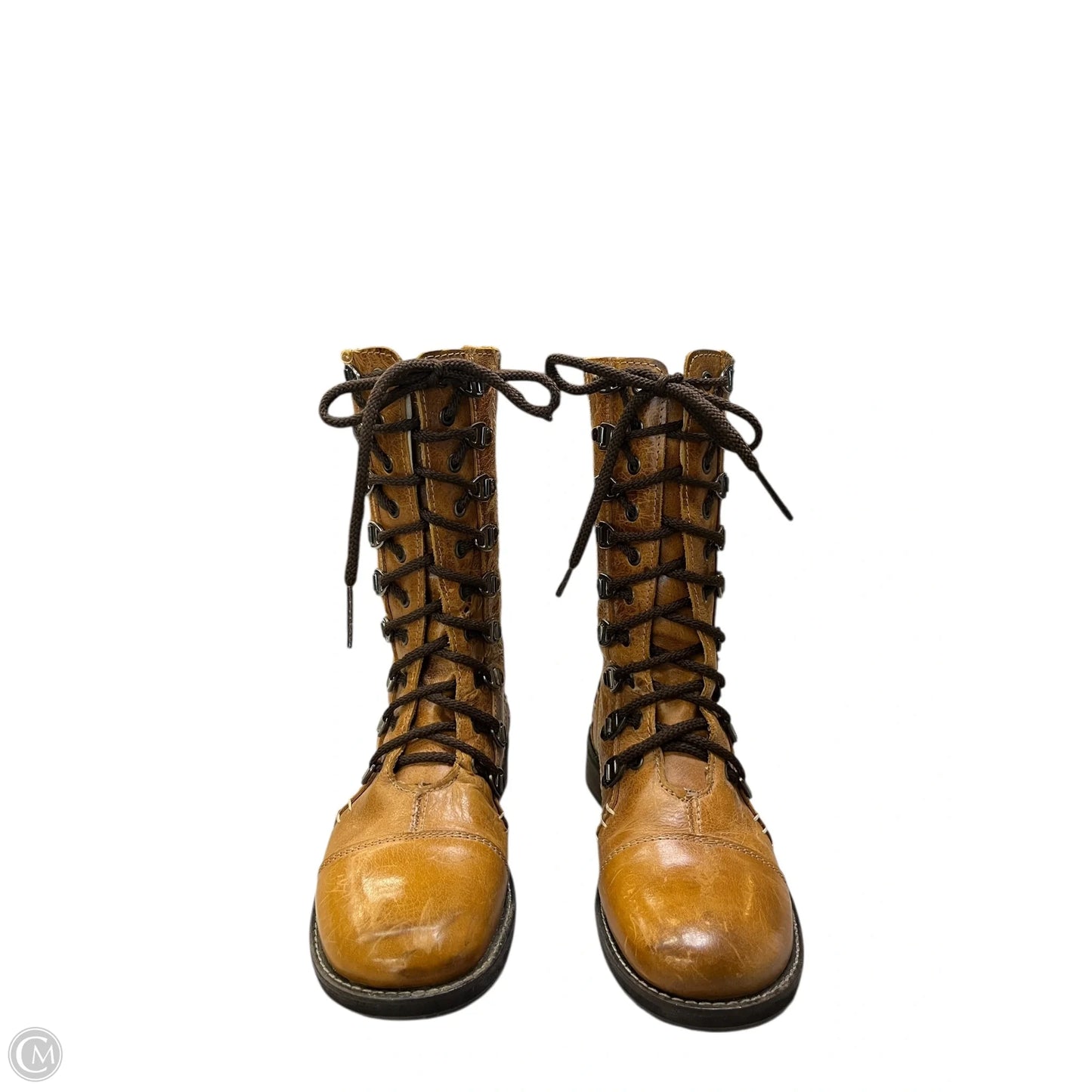 Boots Mid-calf Flats By Bed Stu In Brown, Size: 6