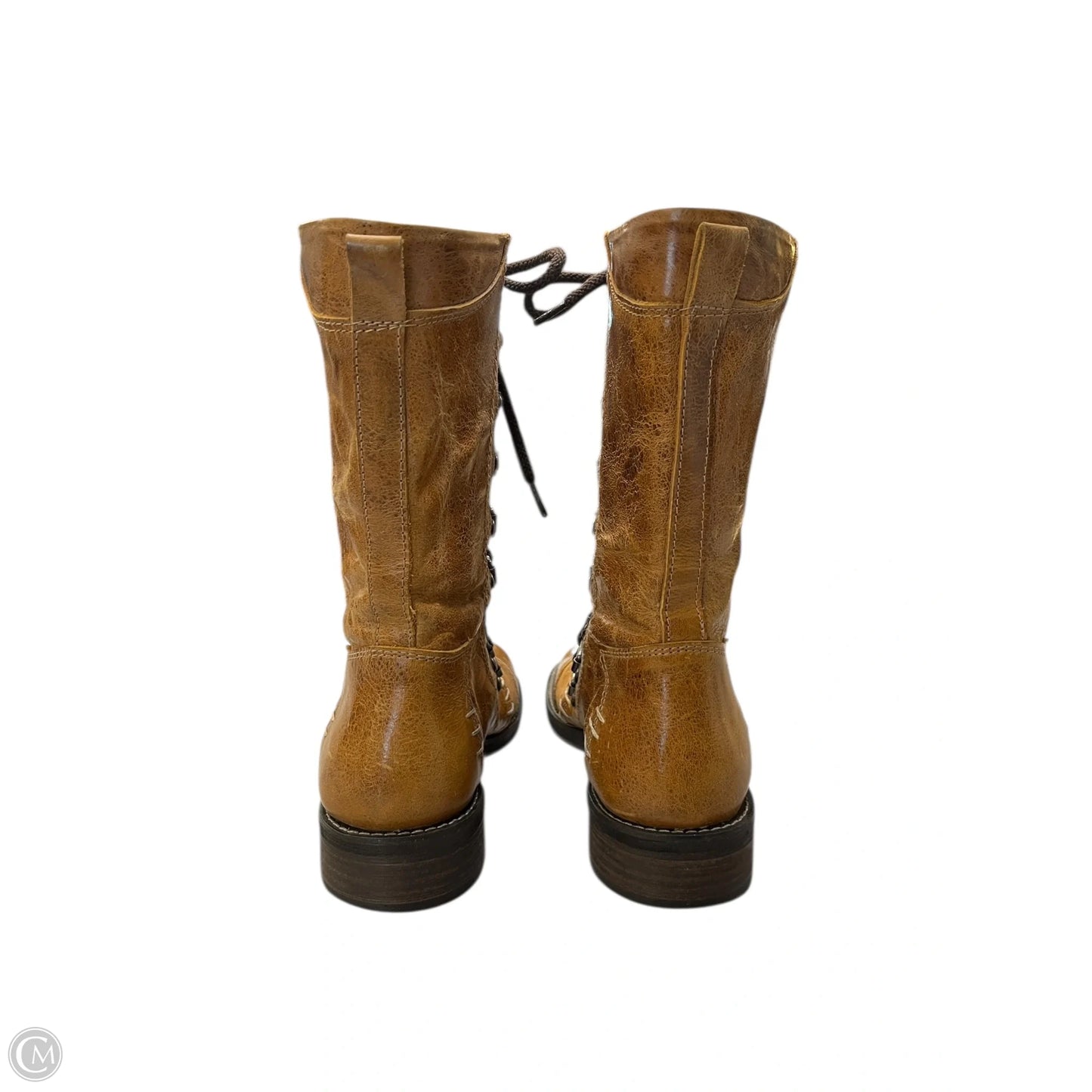 Boots Mid-calf Flats By Bed Stu In Brown, Size: 6
