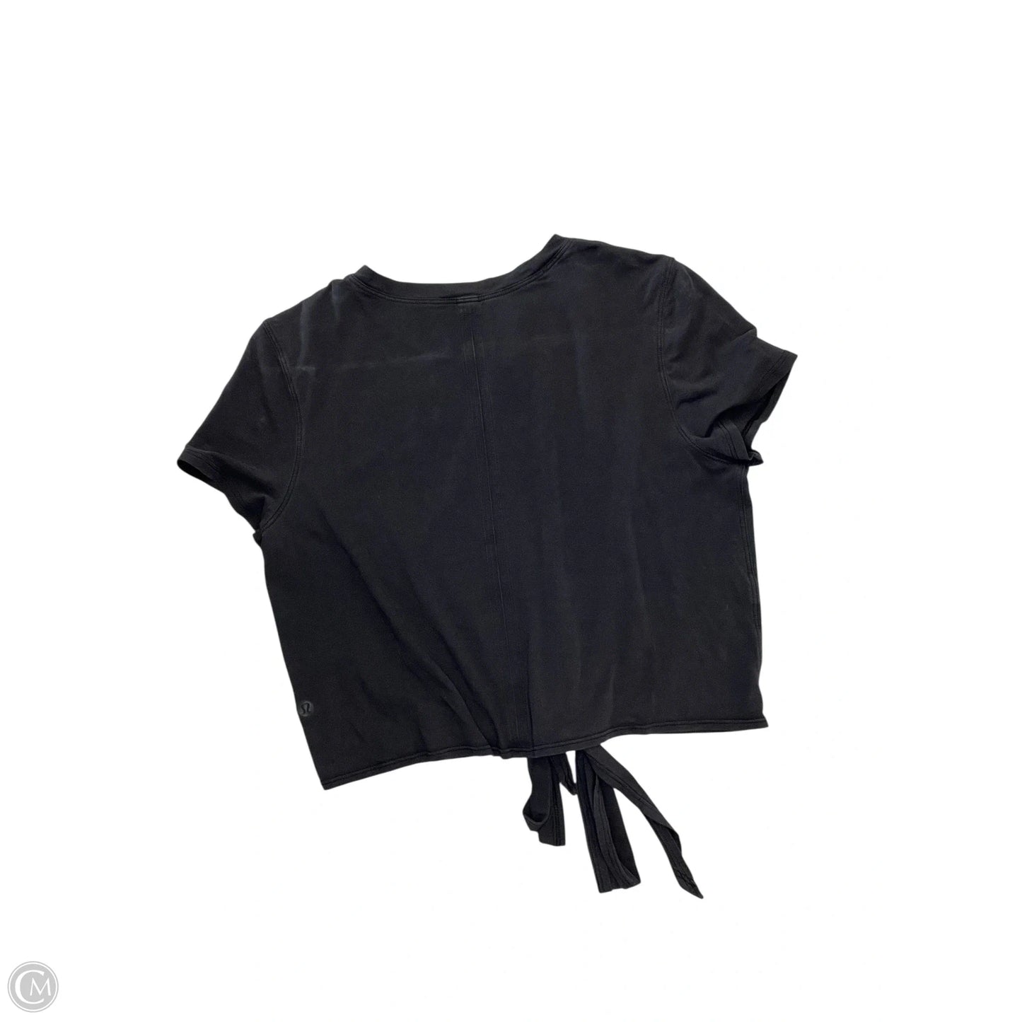 Athletic Top Short Sleeve By Lululemon In Black, Size: S