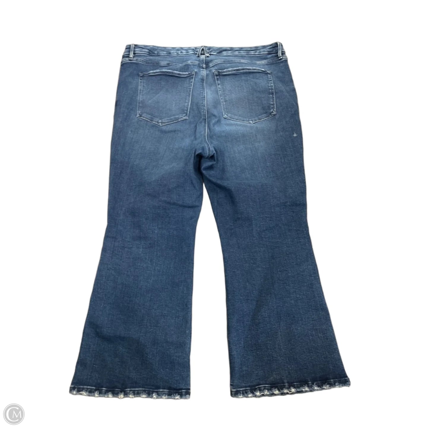 Jeans Flared By Good American In Blue Denim, Size: 20