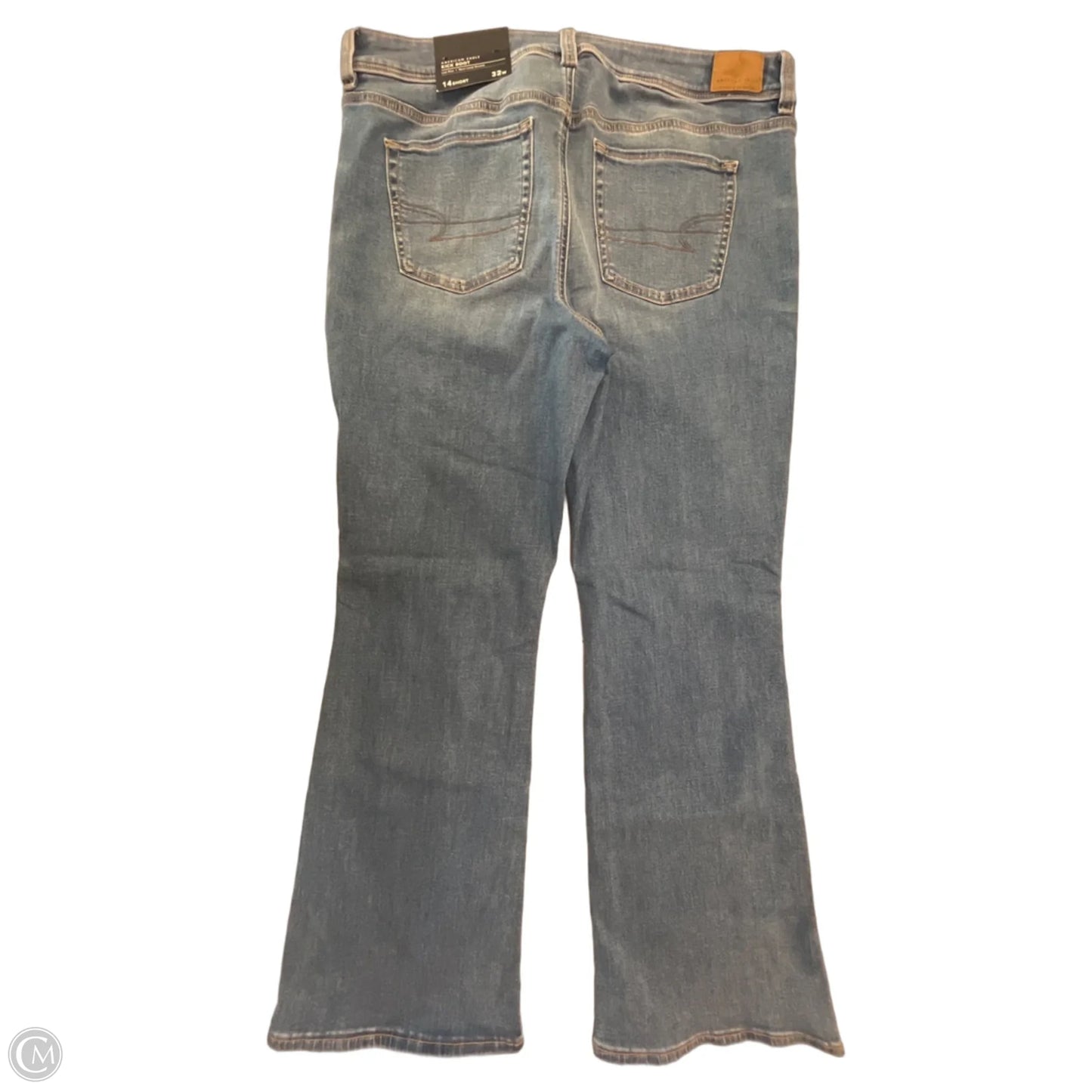 Jeans Boot Cut By American Eagle In Blue Denim, Size: 14