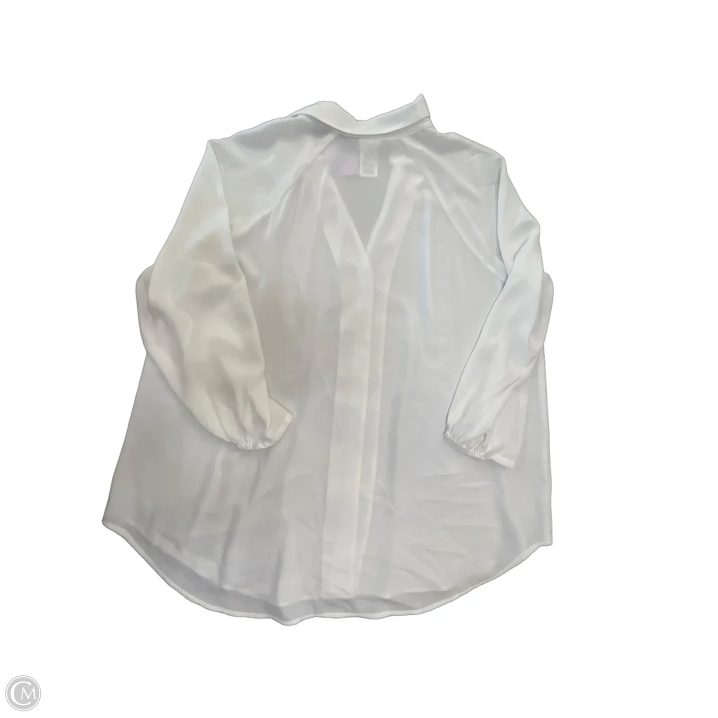 Blouse 3/4 Sleeve By Cabi In White, Size: M