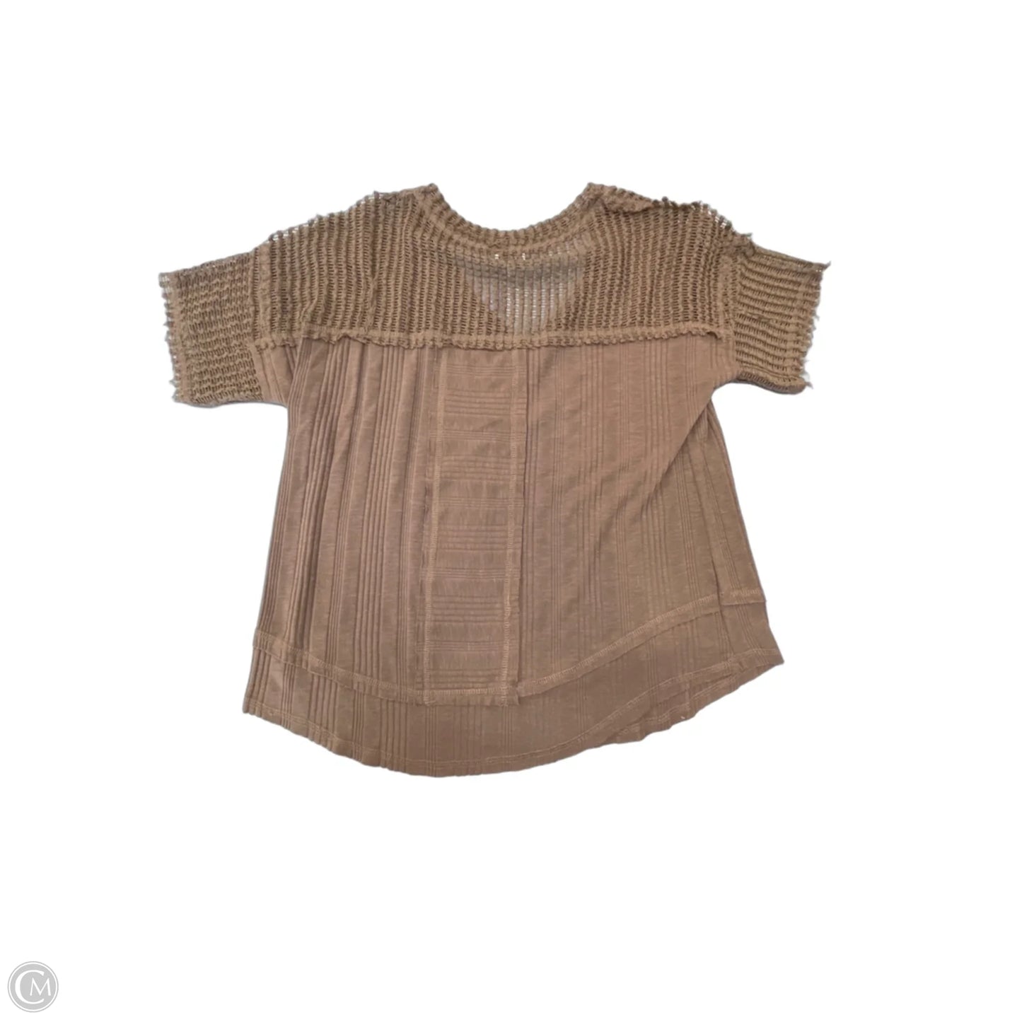 Top Short Sleeve Basic By Bke In Brown, Size: S