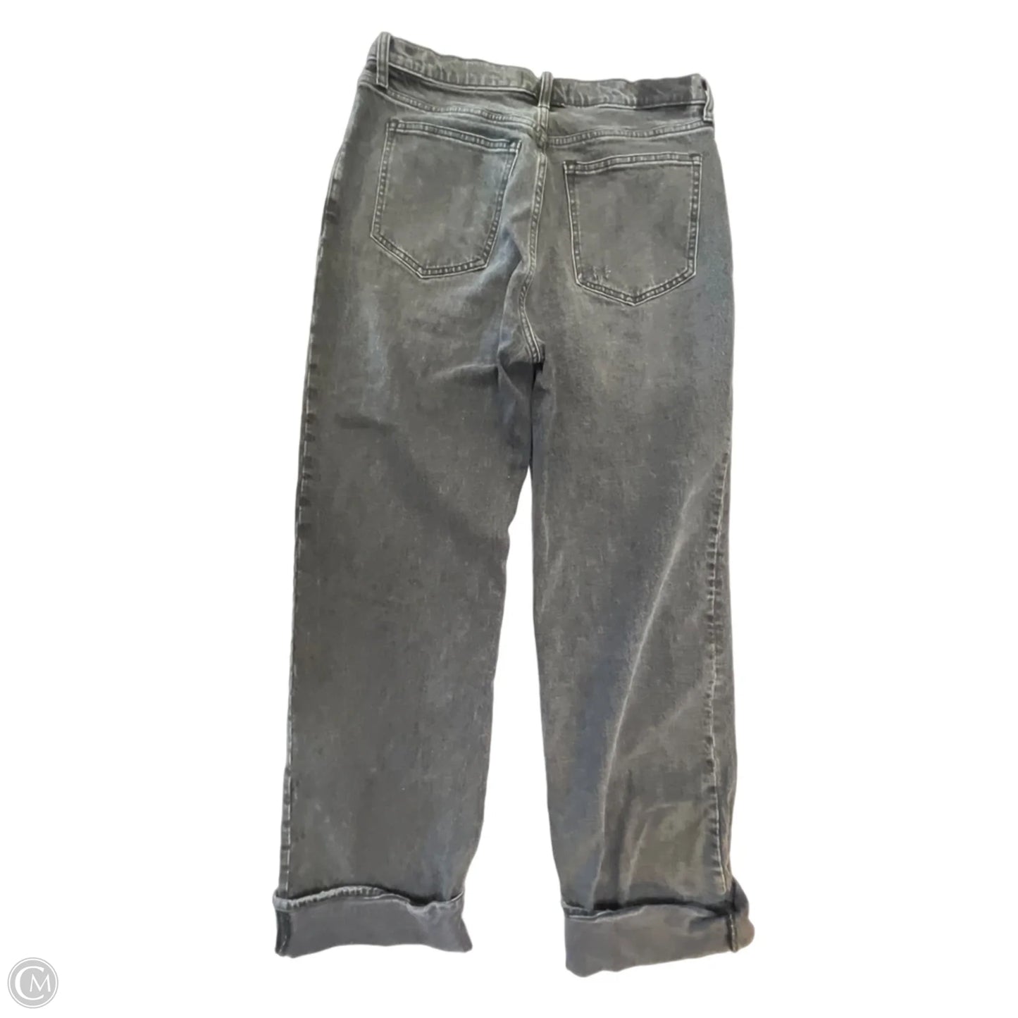 Jeans Wide Leg By Abercrombie And Fitch In Black Denim, Size: 12l