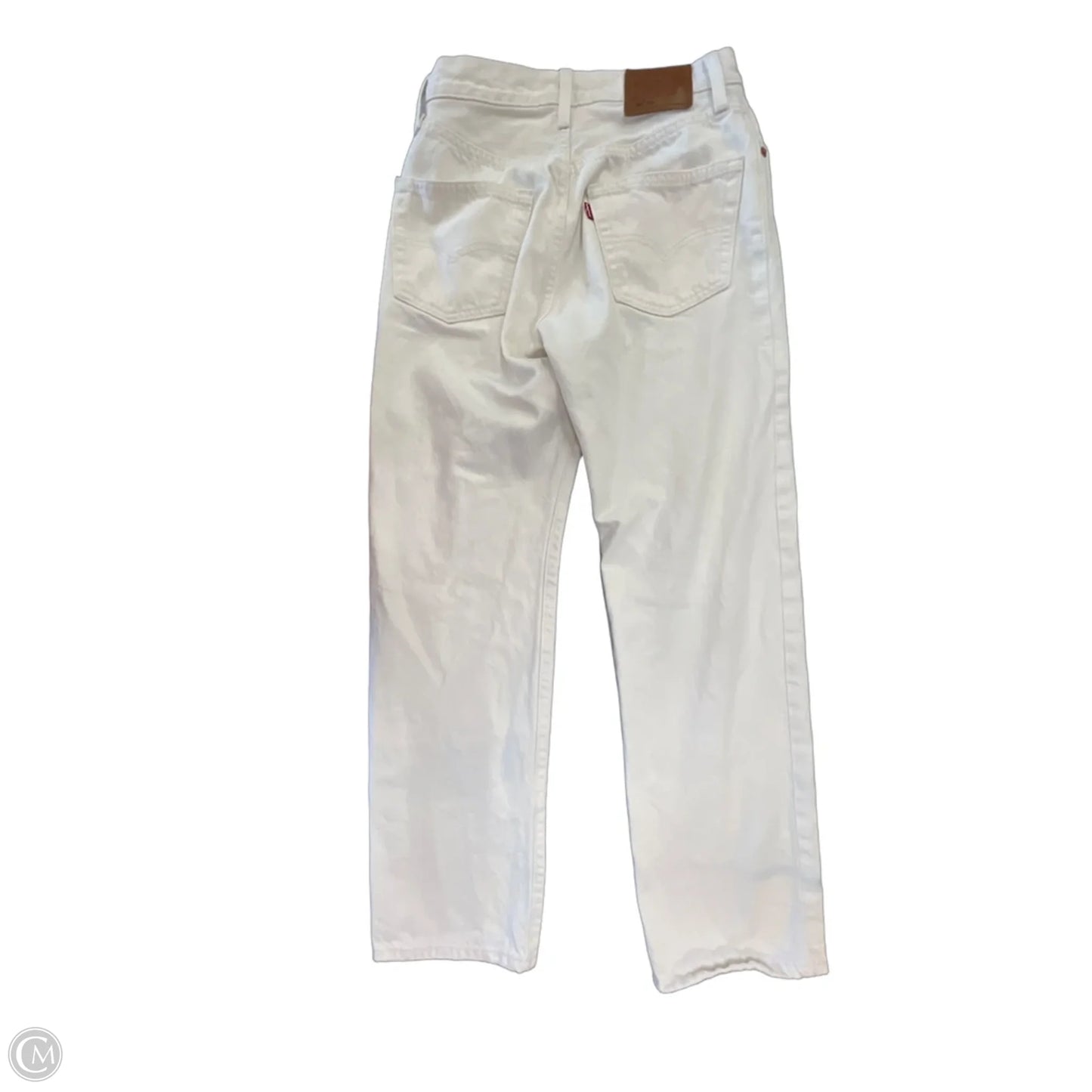 Jeans Straight By Levis In Cream Denim, Size: 0p