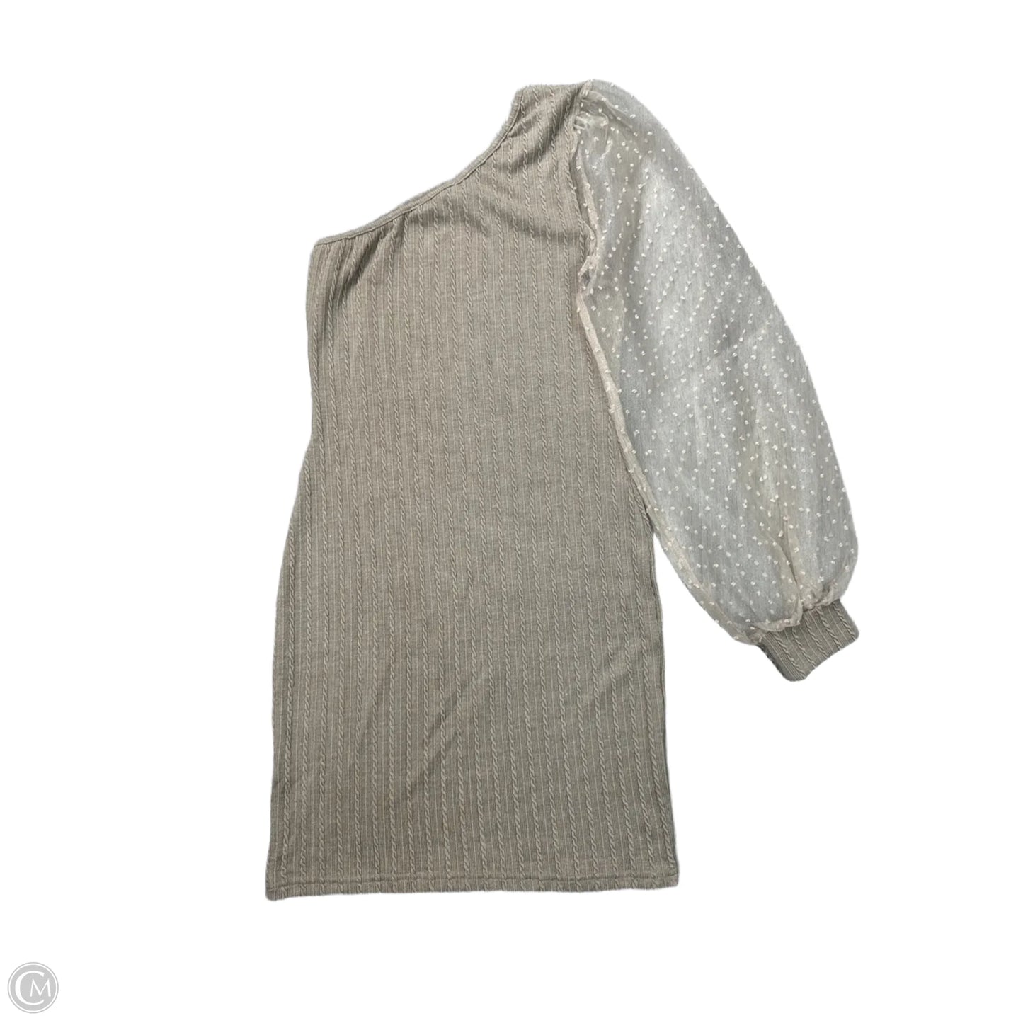 Dress Casual Short By Peach Love Cream California In Tan, Size: L