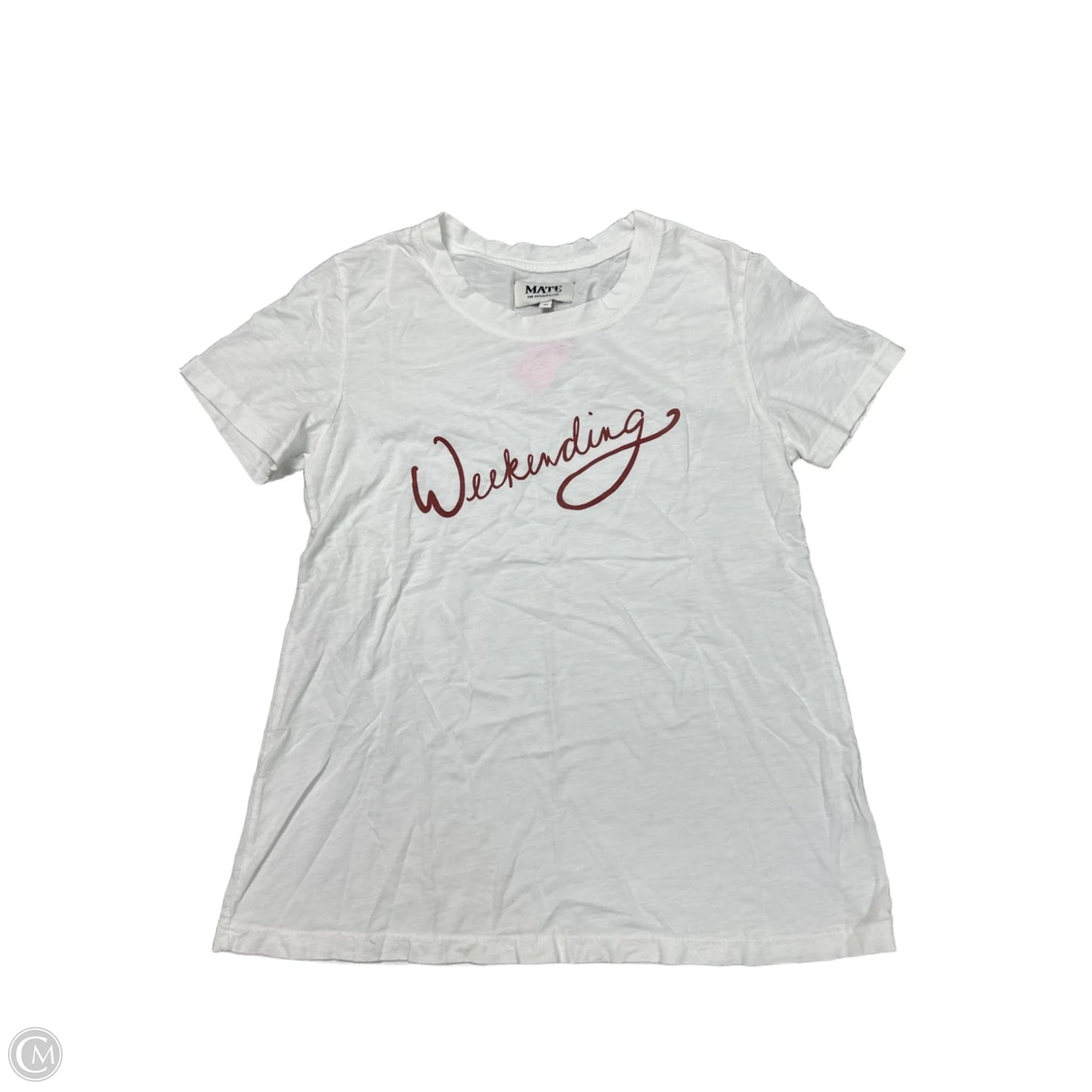 Top Short Sleeve By Anthropologie In White, Size: Xs