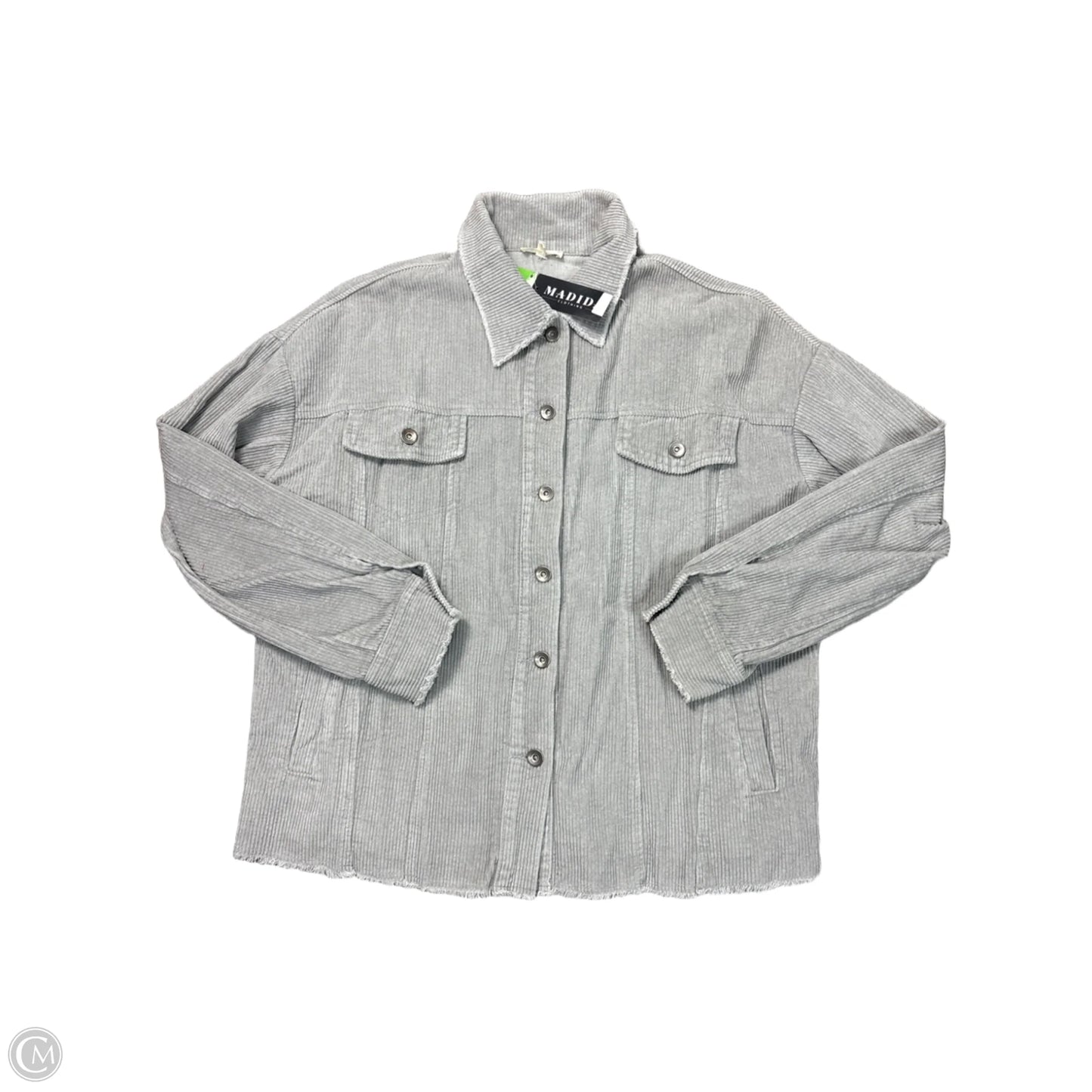 Jacket Shirt By La Miel In Grey, Size: M