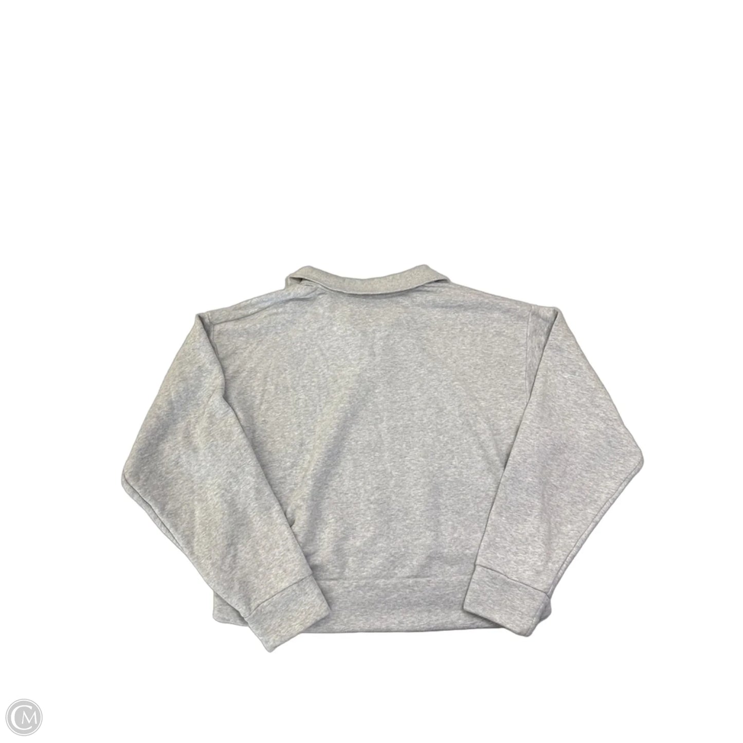 Athletic Top Long Sleeve Collar By The North Face In Grey, Size: M