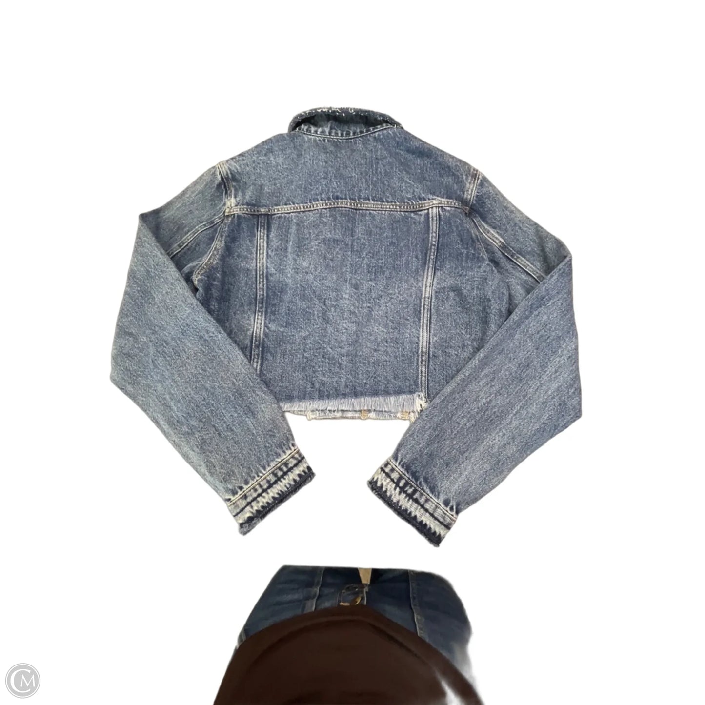 Jacket Denim By Kancan In Blue Denim, Size: Xl