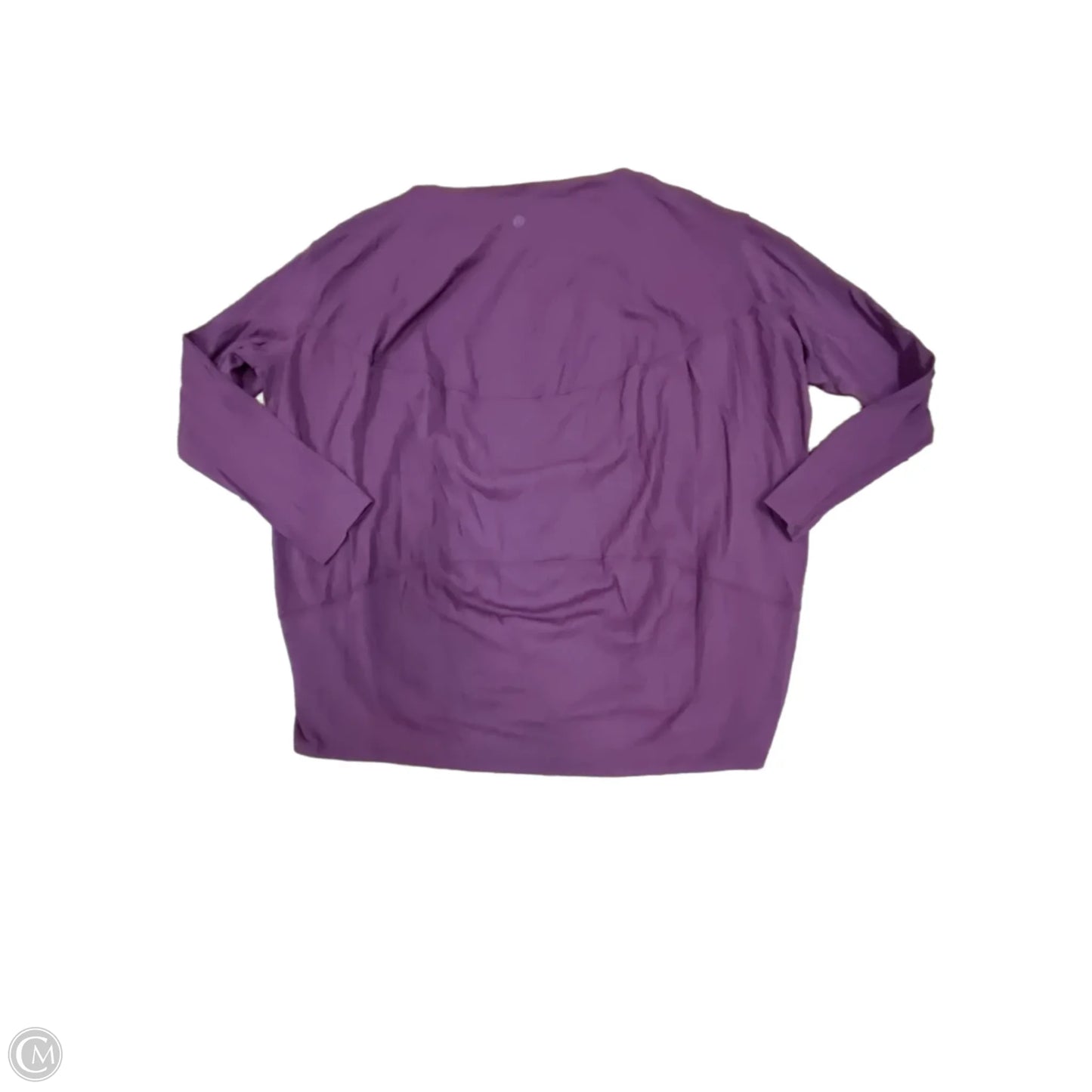 Athletic Top Long Sleeve Collar By Lululemon In Maroon, Size: L