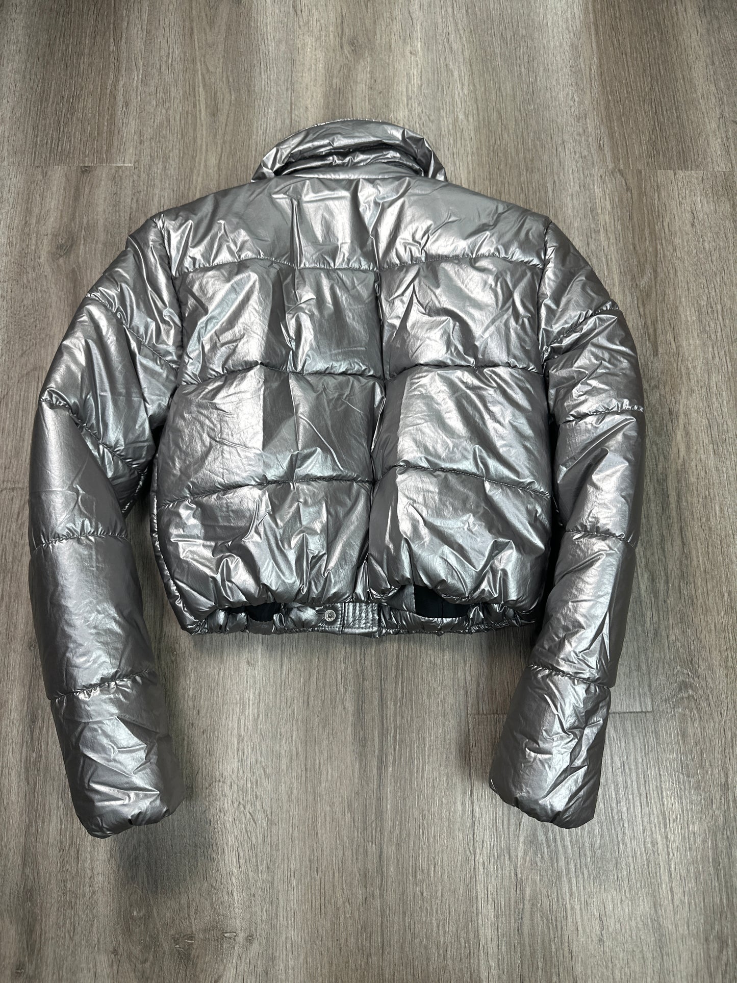 Coat Puffer & Quilted By Bar Iii In Silver, Size: Xs