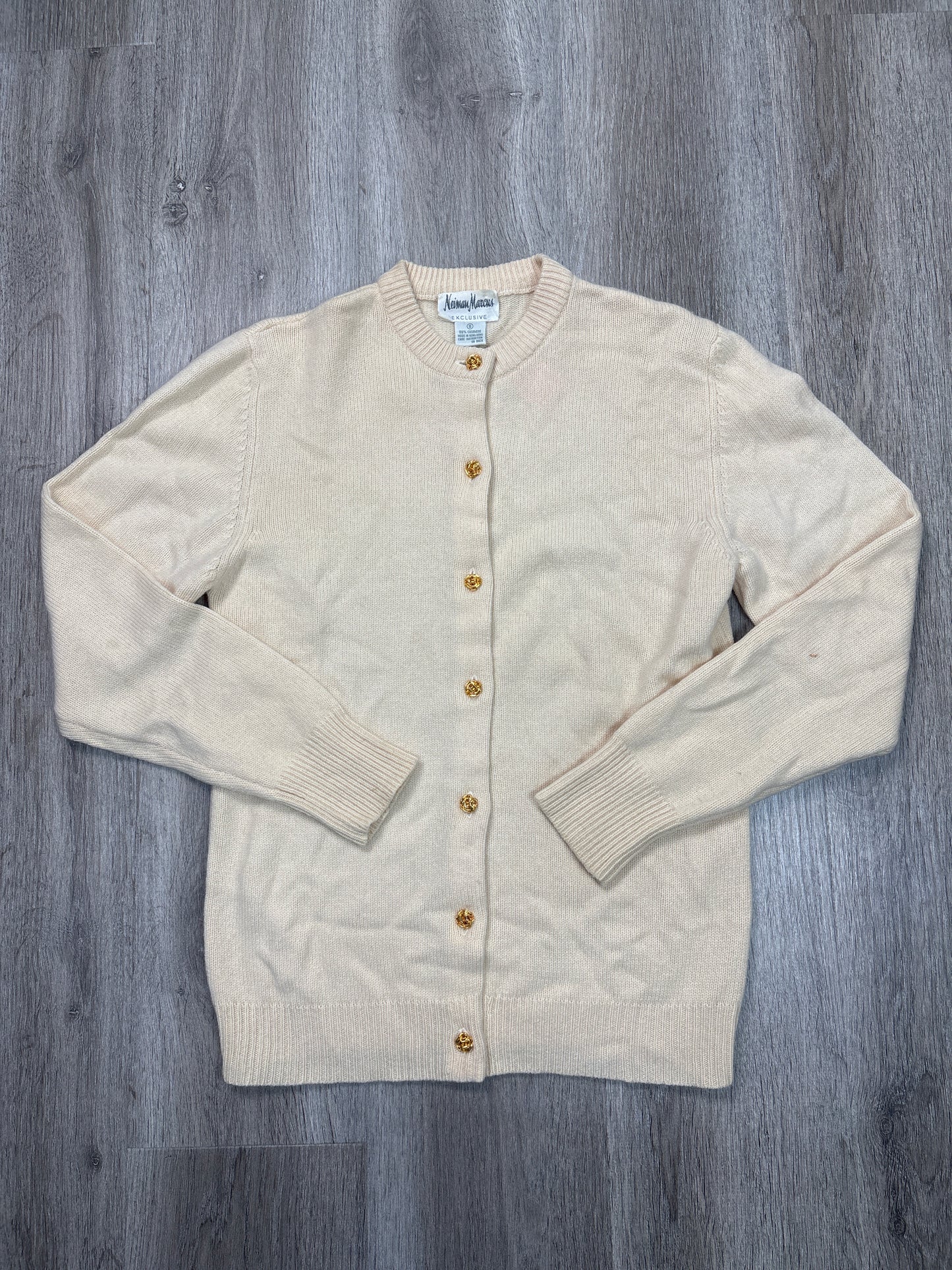 Cardigan By Neiman Marcus In Tan, Size: S