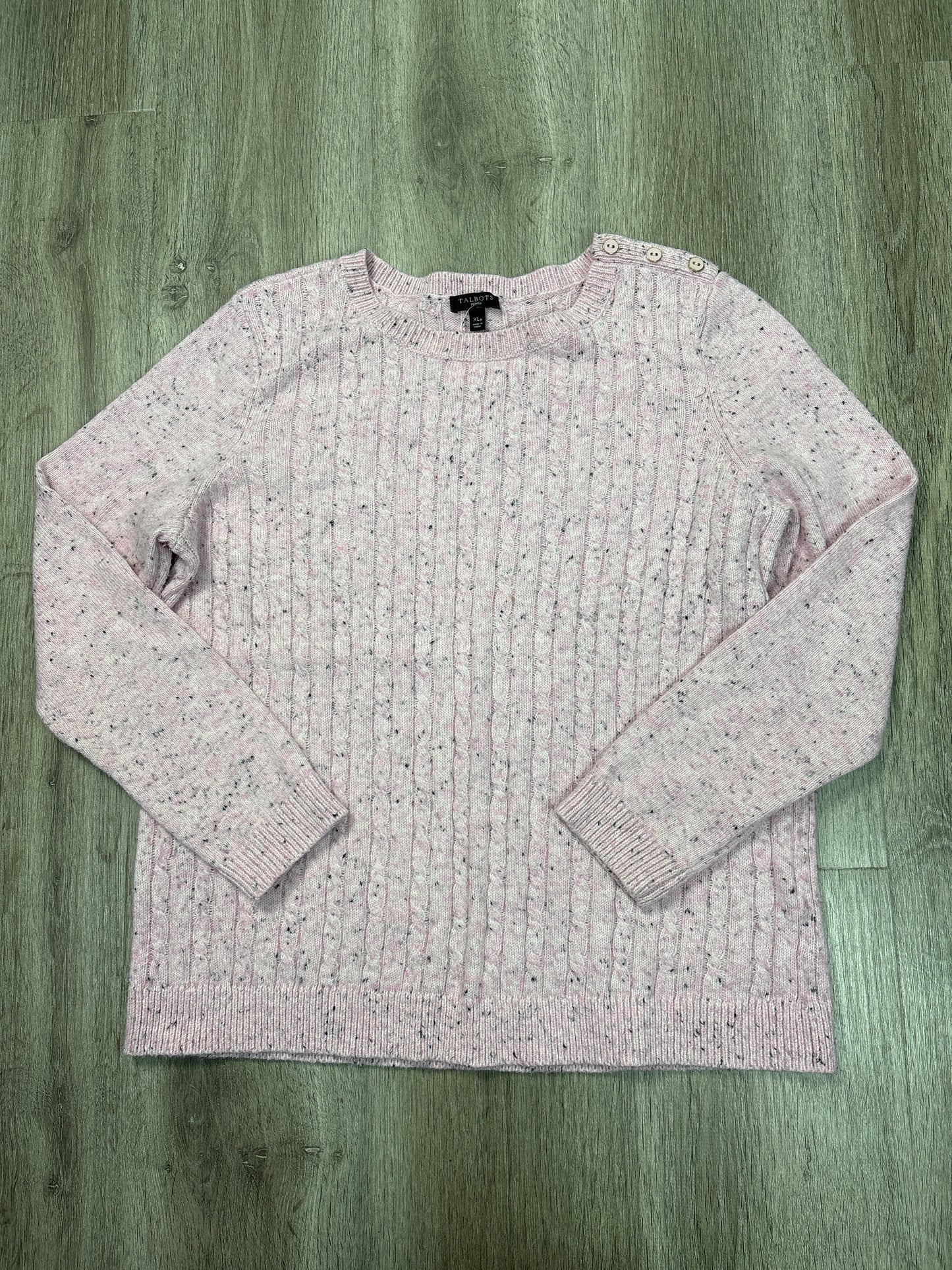 Sweater By Talbots In Pink, Size: Xlp