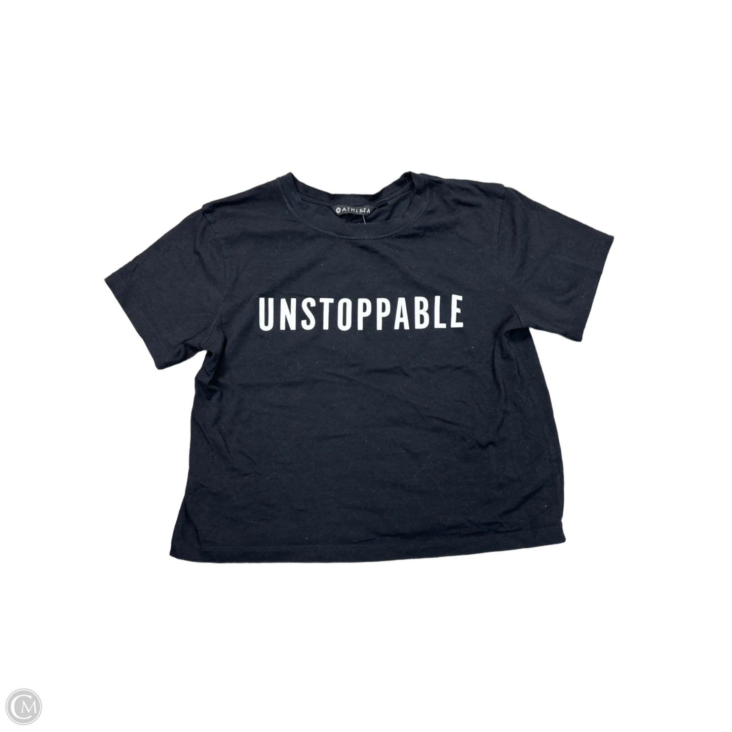 Athletic Top Short Sleeve By Athleta In Black, Size: Xs