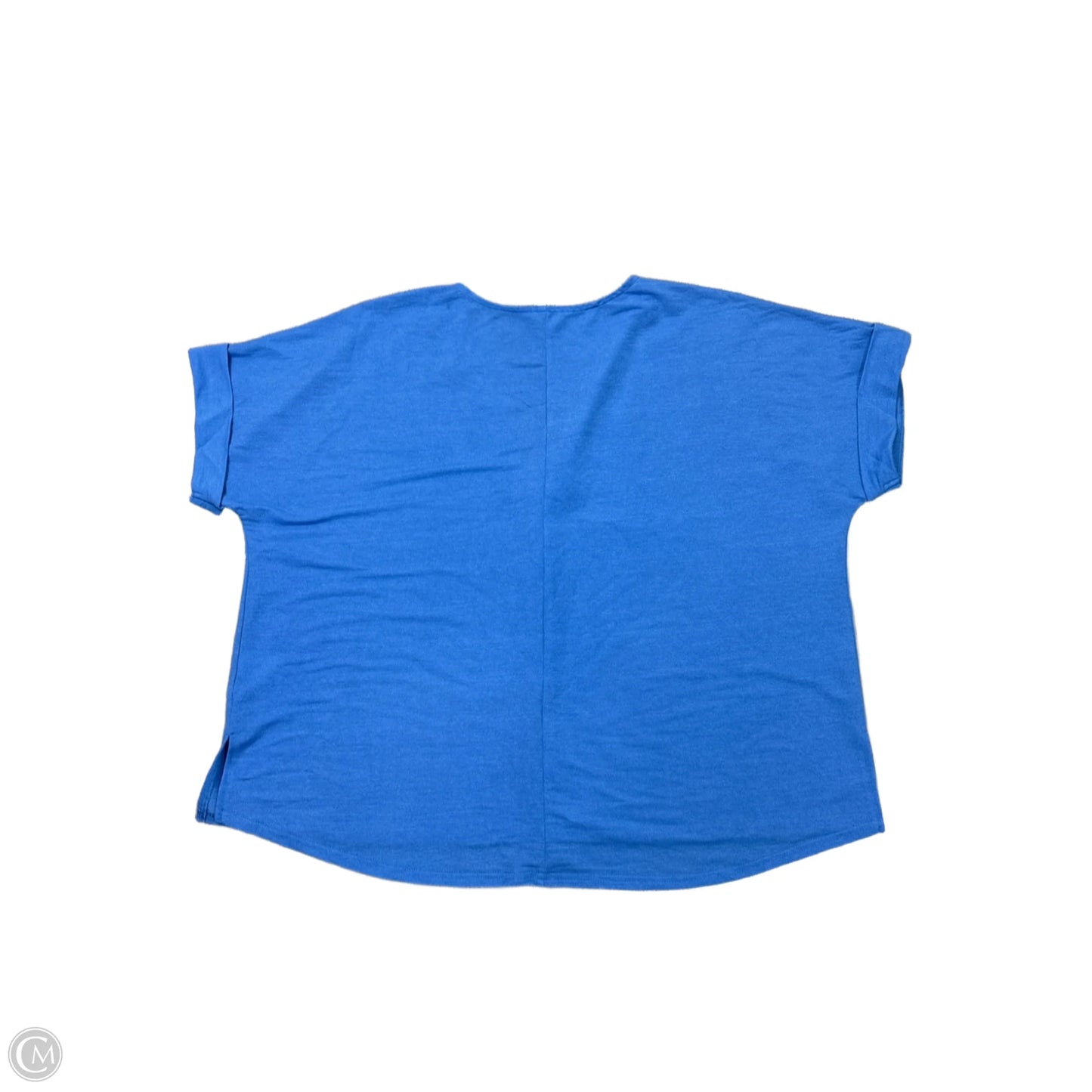 Top Short Sleeve By Glam In Blue, Size: L