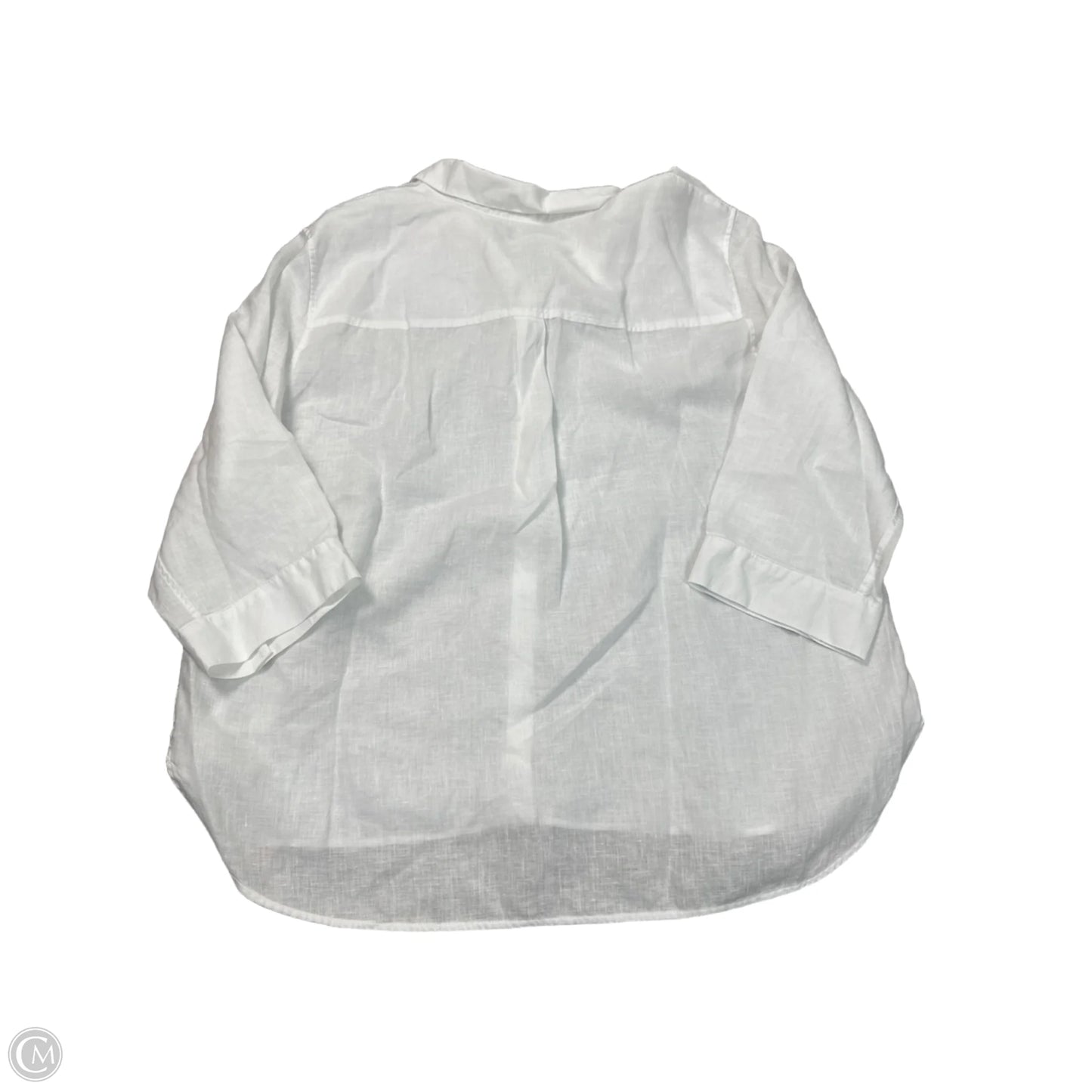 Blouse Long Sleeve By Chicos In White, Size: 2x
