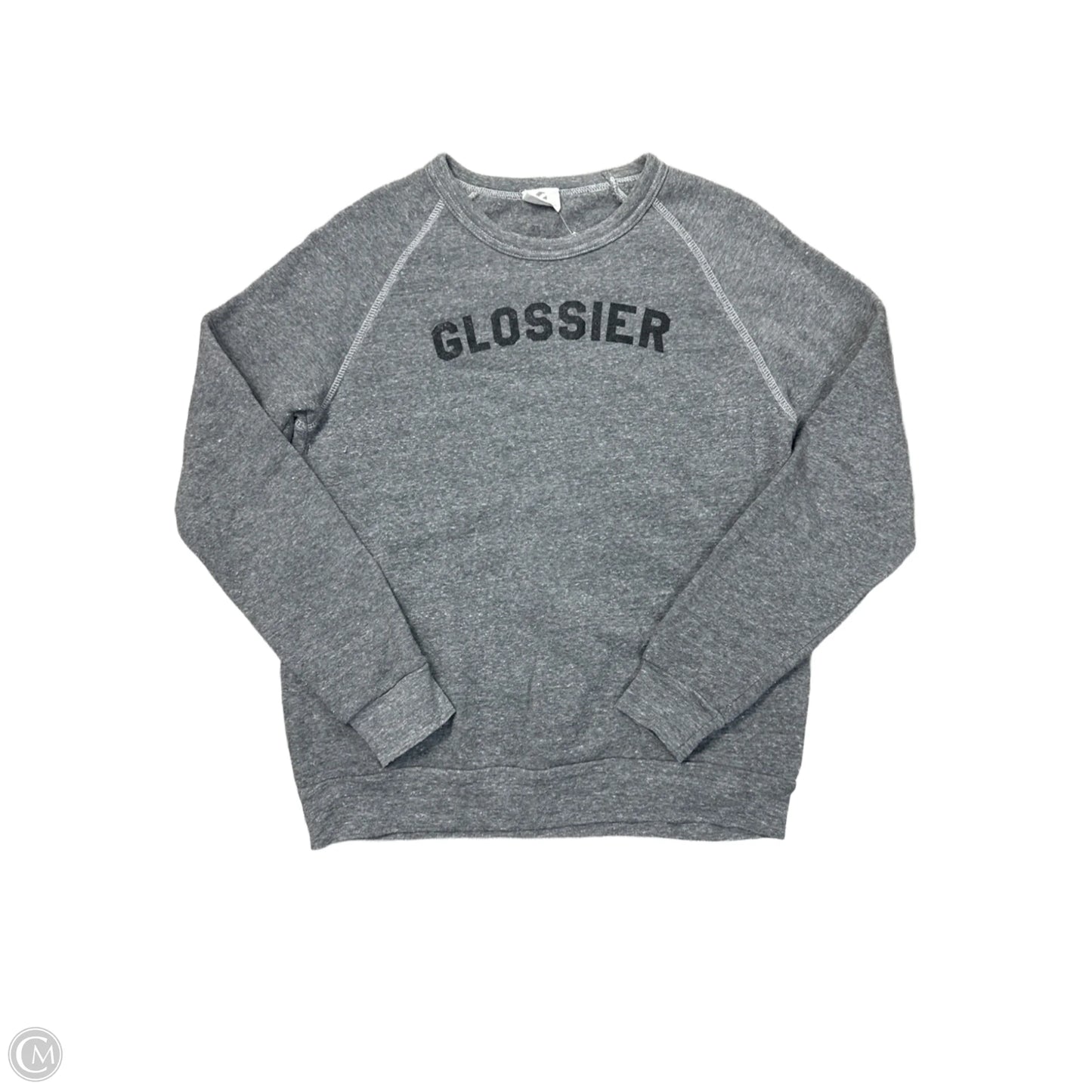 Top Long Sleeve By GLOSSIER In Grey, Size: M