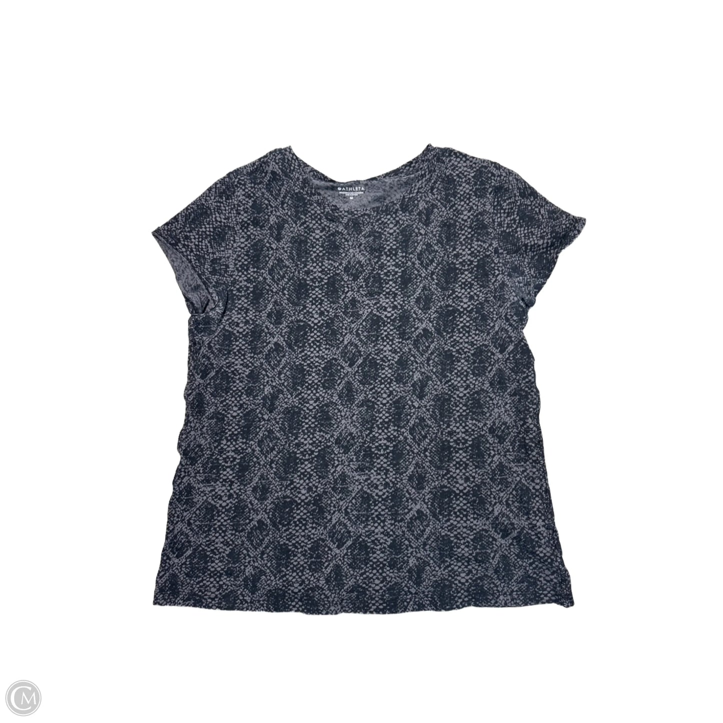Athletic Top Short Sleeve By Athleta In Grey, Size: M