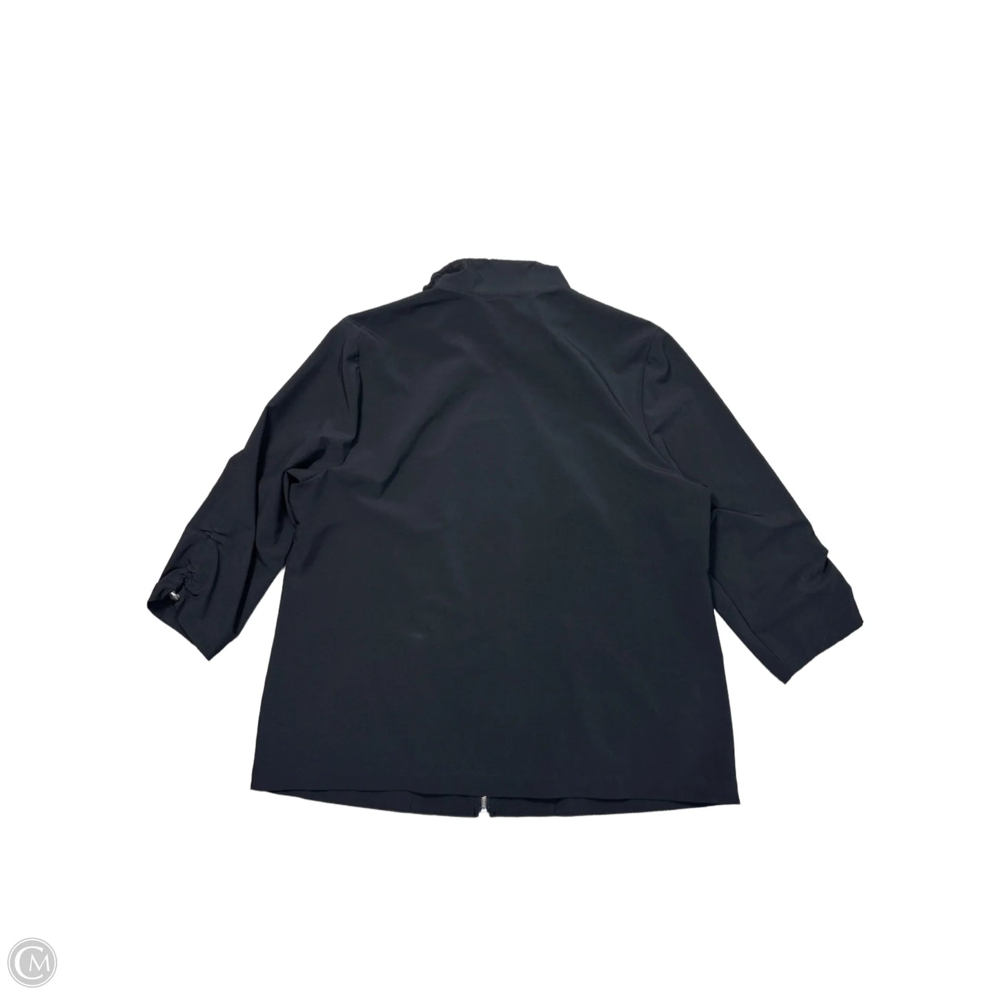 Jacket Windbreaker By Chicos In Black, Size: M