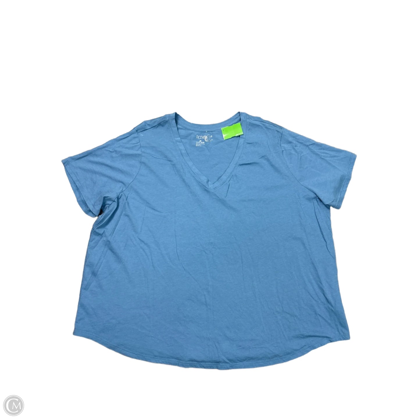 Top Short Sleeve Basic By Terra & Sky In Blue, Size: 3x
