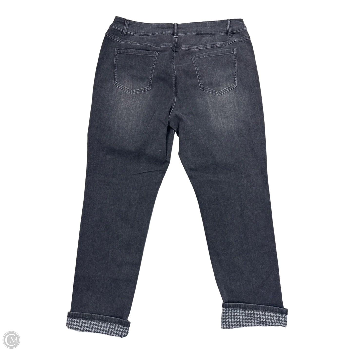 Jeans Cropped By Charlie B In Black Denim, Size: 18