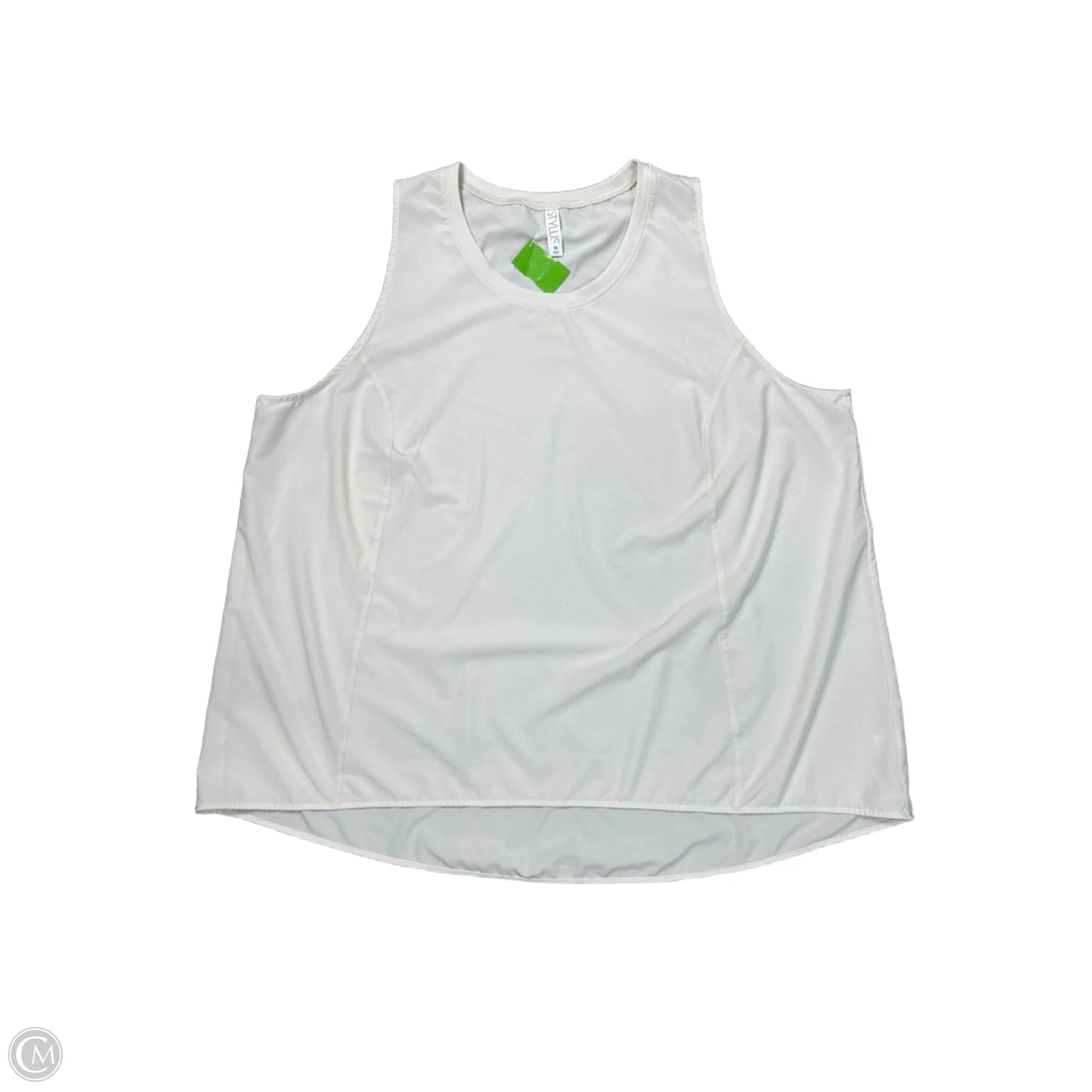 Tank Top By Stylus In White, Size: 2x