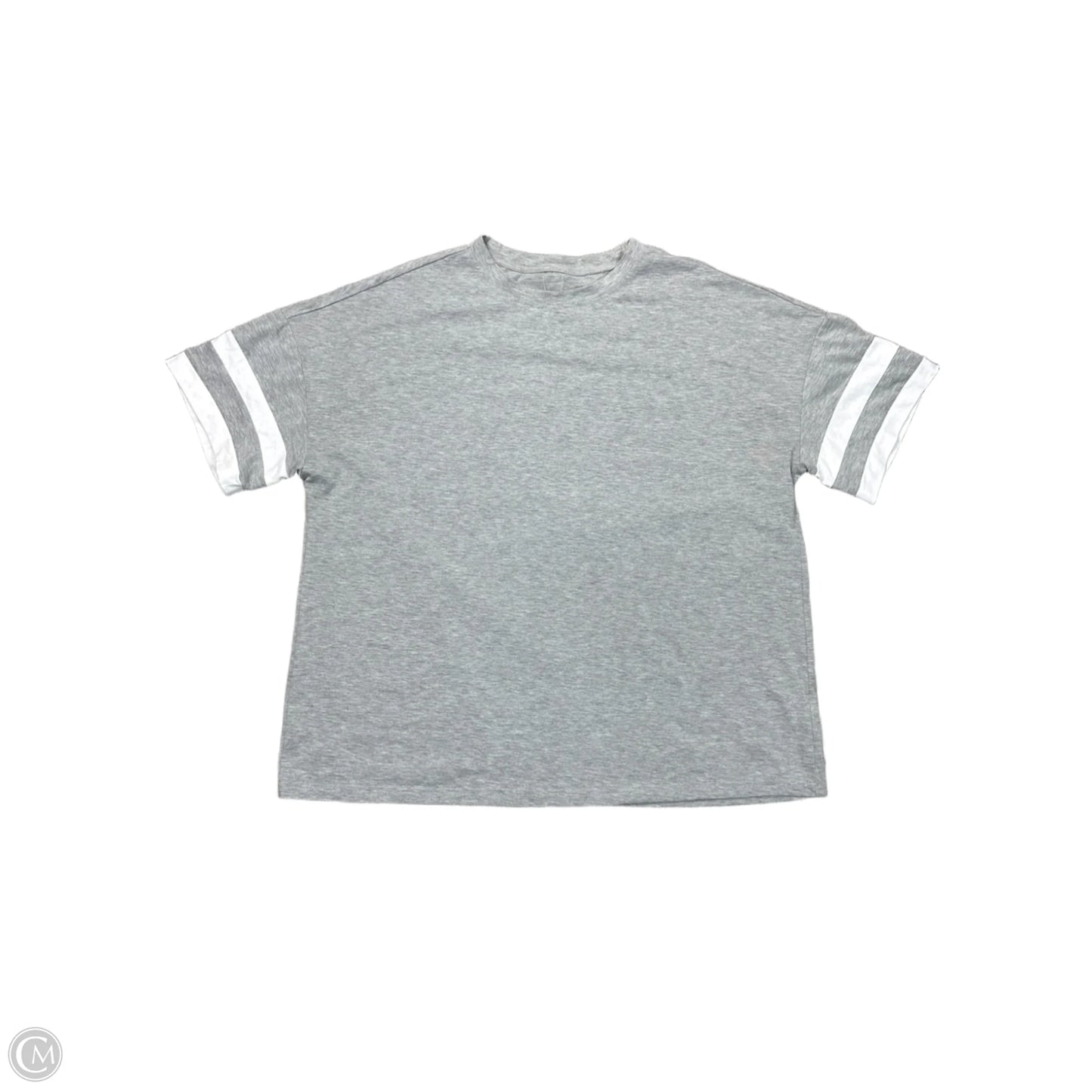 Top Short Sleeve By Amazon In Grey, Size: Xxl