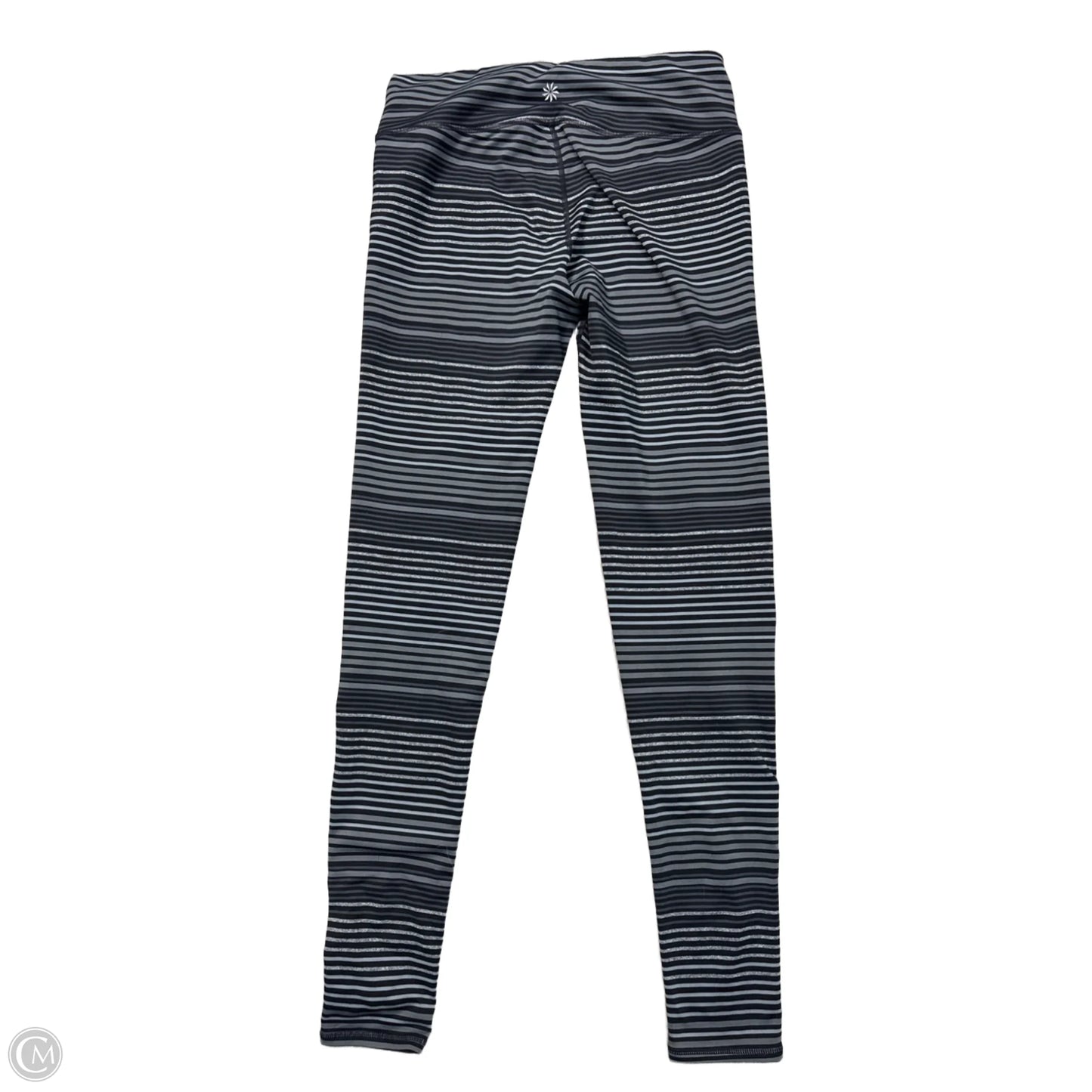 Athletic Leggings By Athleta In Striped Pattern, Size: M