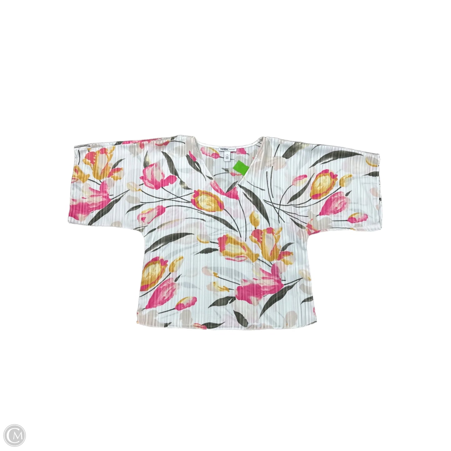 Blouse Short Sleeve By White House Black Market In White, Size: S