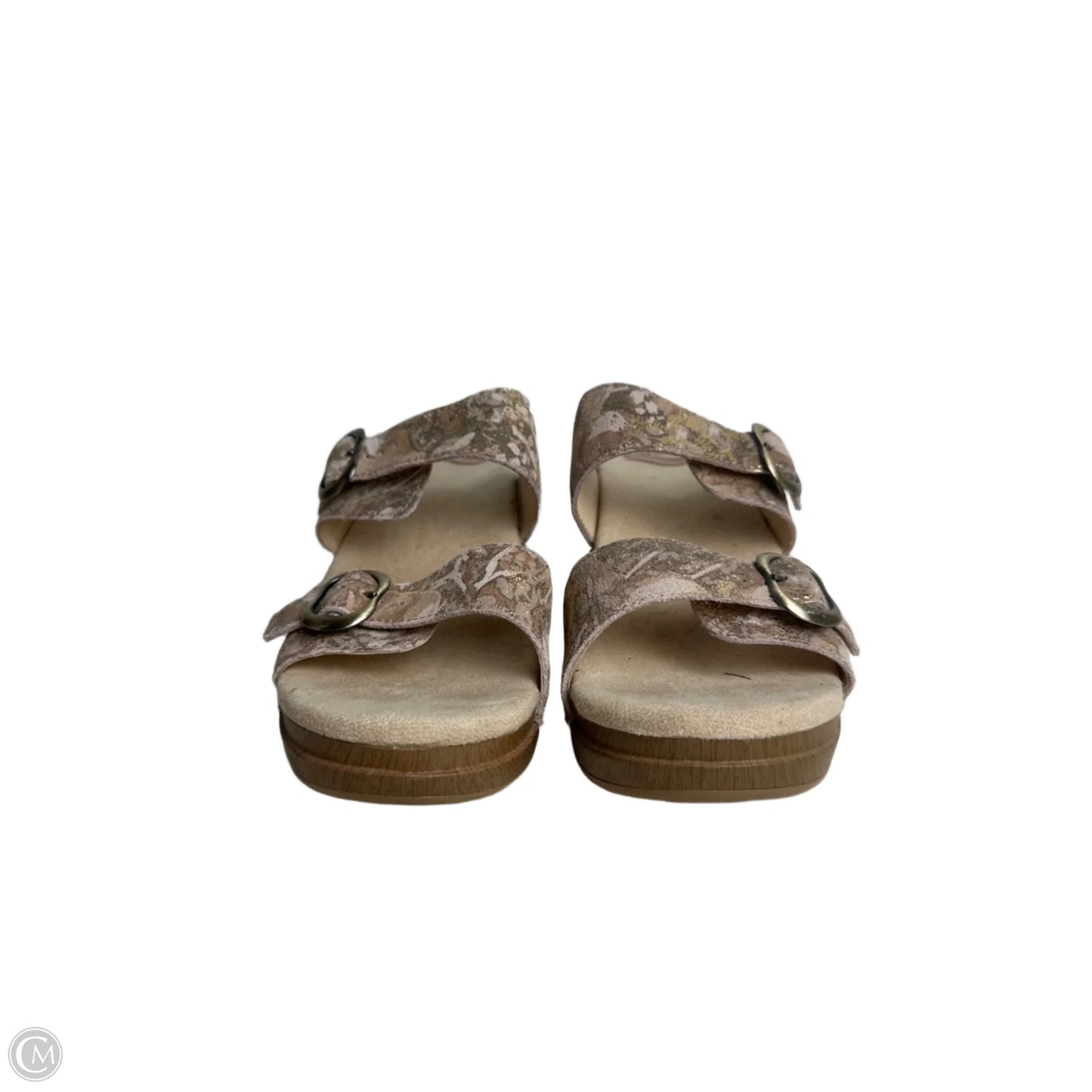 Sandals Heels Wedge By Dansko In Tan, Size: 10